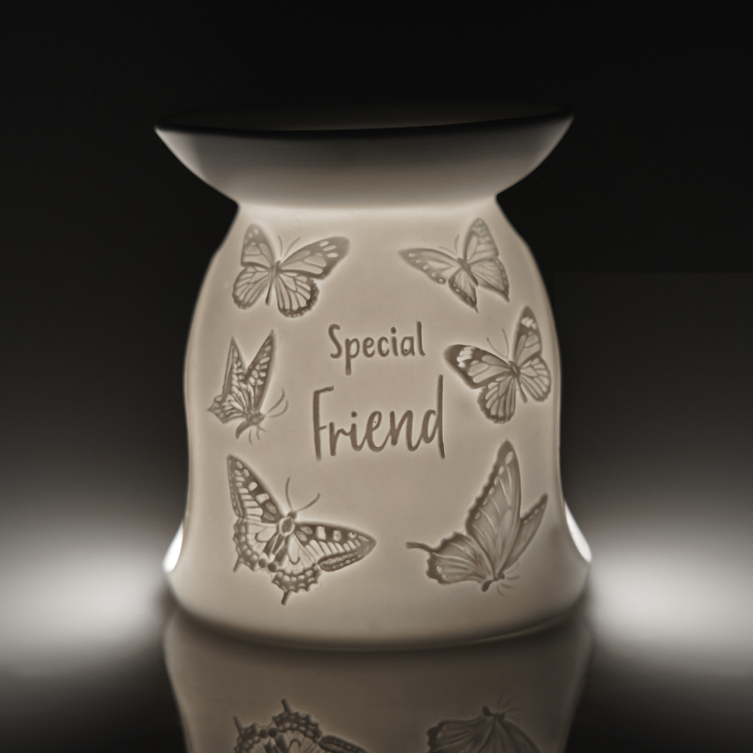Porcelain Tealight Burner - Special Friend Butterfly