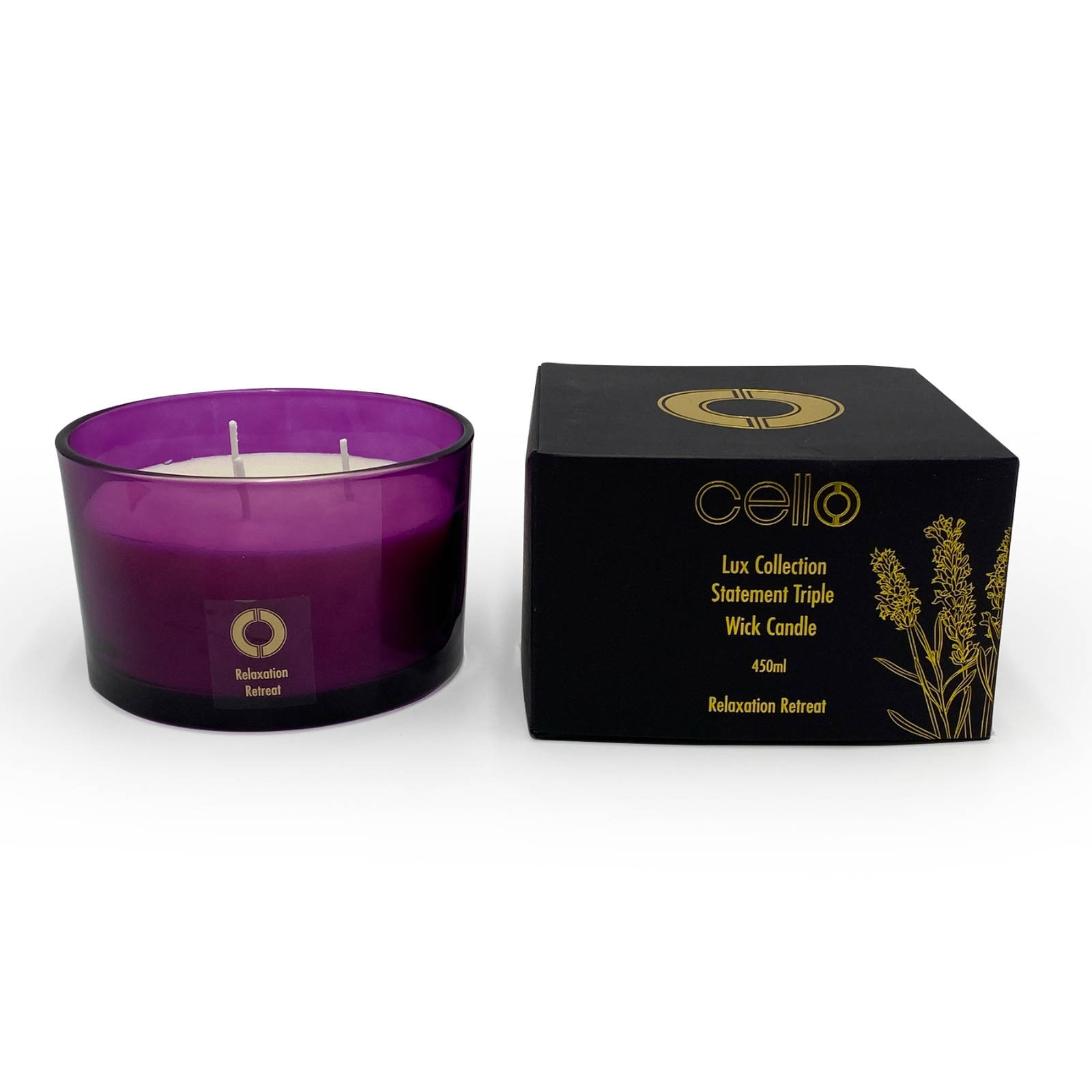 Premium Reed Diffuser & 3 Wick Candle Set - Relaxation Retreat