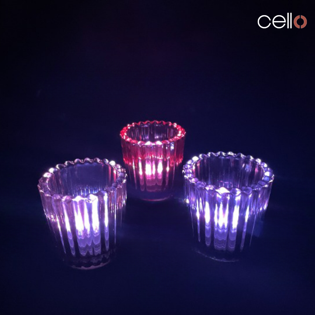 LED Multicoloured Lights With Remote - 3 Pack