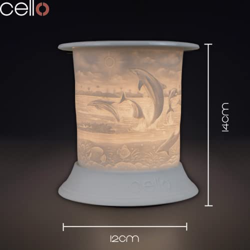 Cello Electric Wax Burner Porcelain Straight - Dolphin