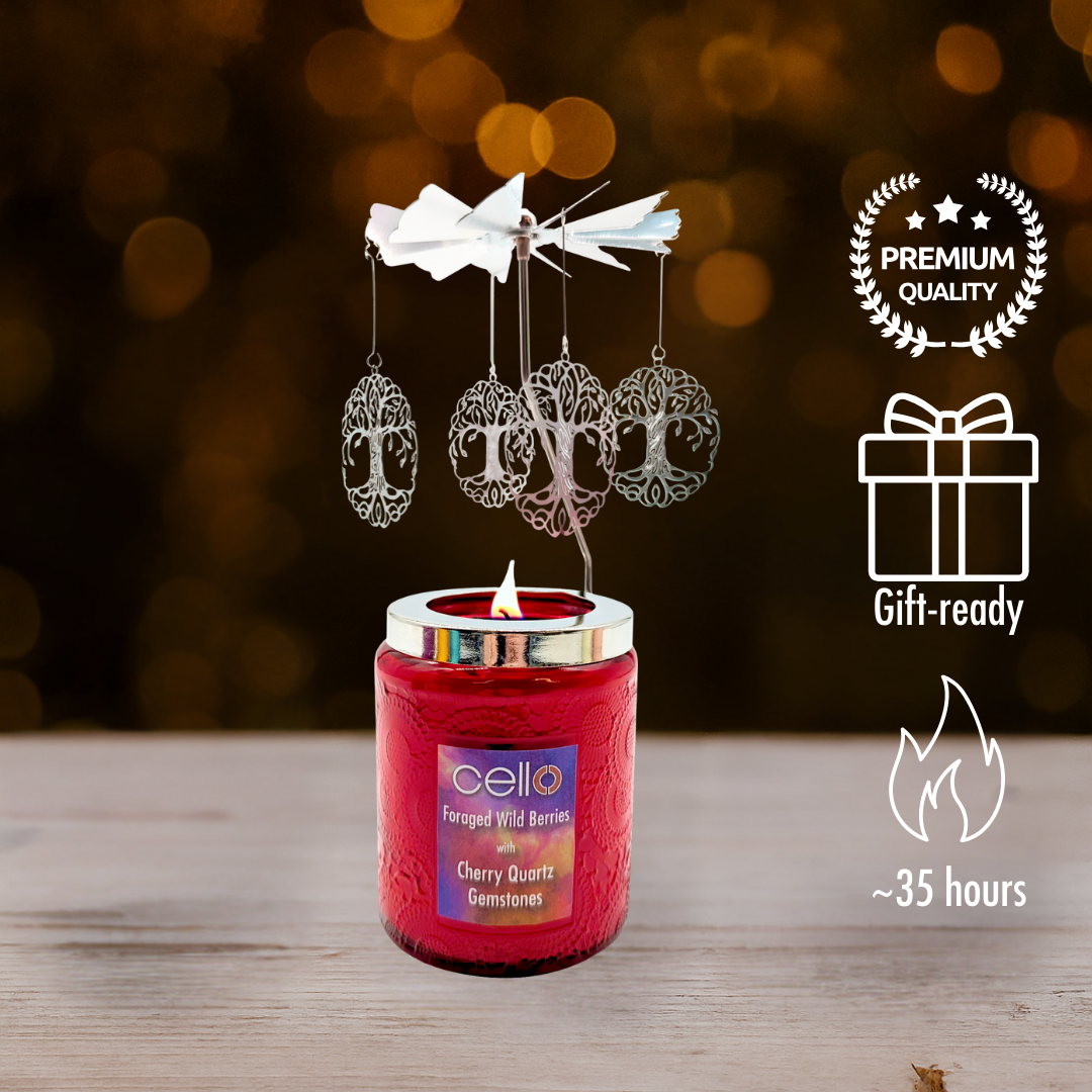 Cello Convection Candle with NEW Spinners set of 3