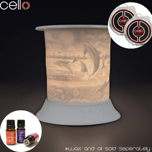 Cello Electric Wax Burner Porcelain Straight - Dolphin