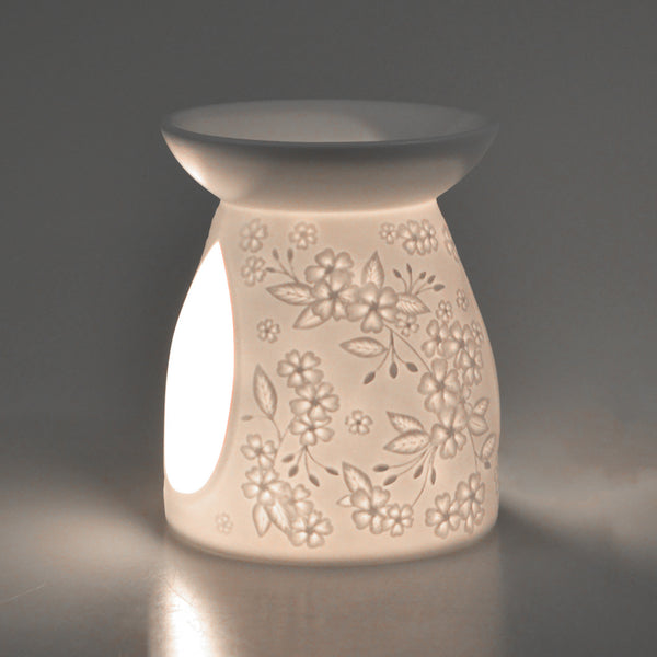 Porcelain Tealight Wax Burner - Spring Time