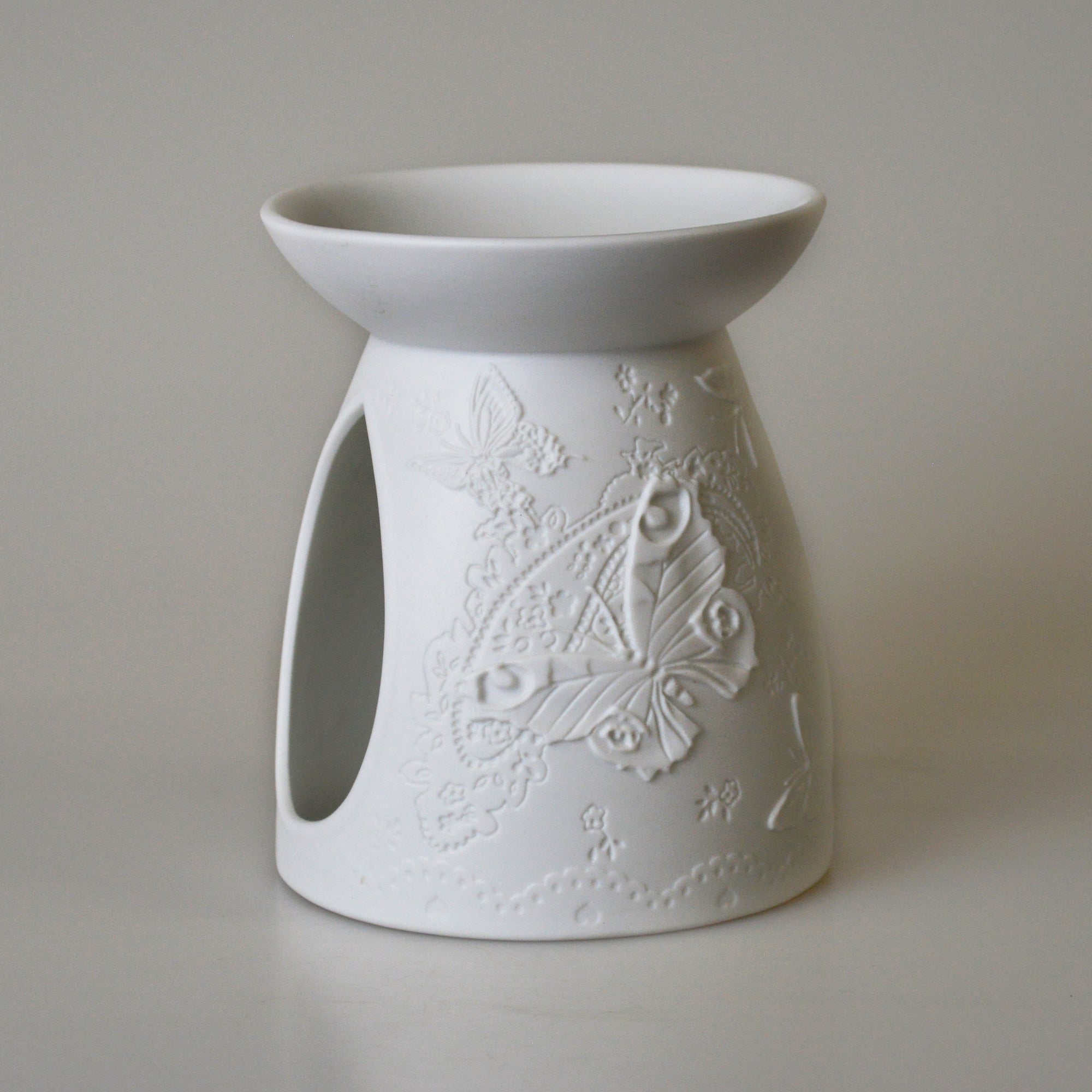 Porcelain Tealight Wax Burner - Silk Wings