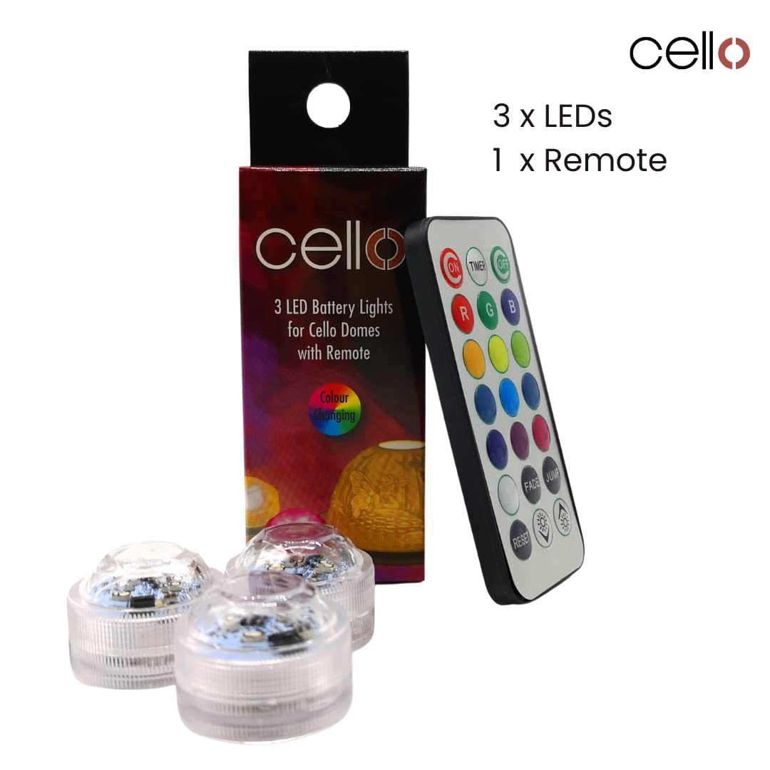 Multicoloured LED Lights With Remote - 3 Pack