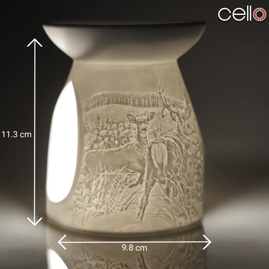 Cello Porcelain Tealight Burner - Highland Stag