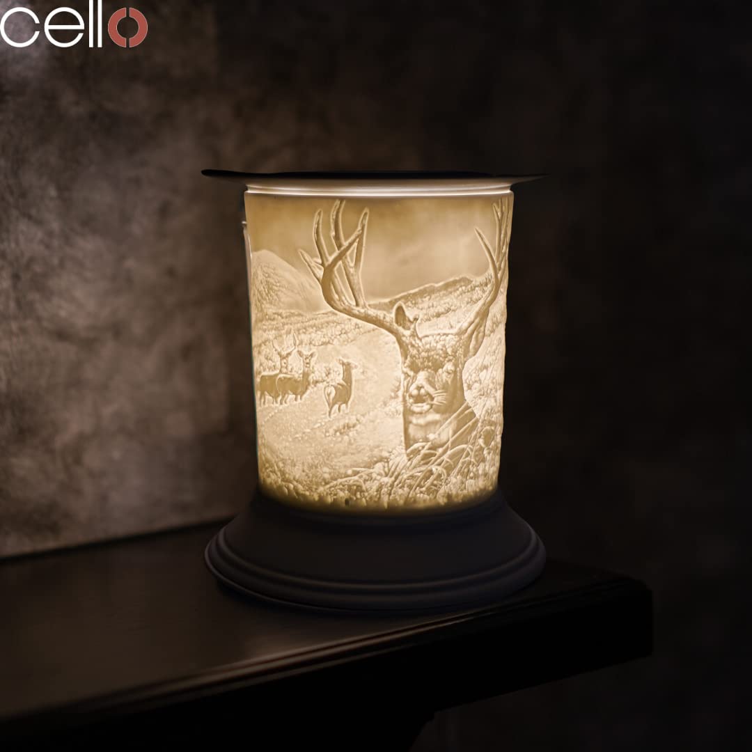 Electric Wax Burner Porcelain Straight - Highland Stag