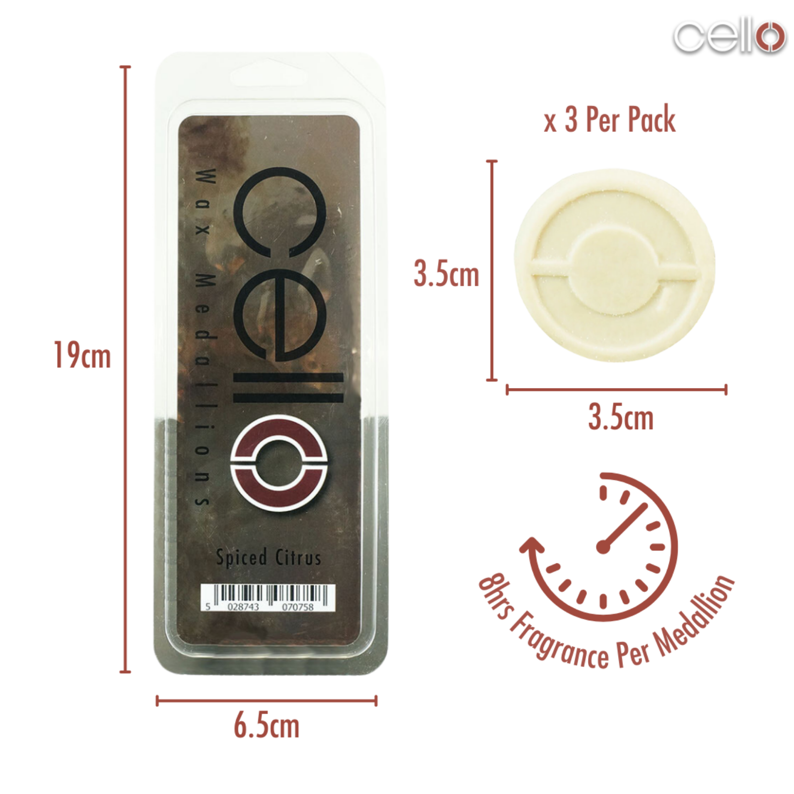 Cello Halloween Colour Changing EMB with a Set of 3 Wax Medallions