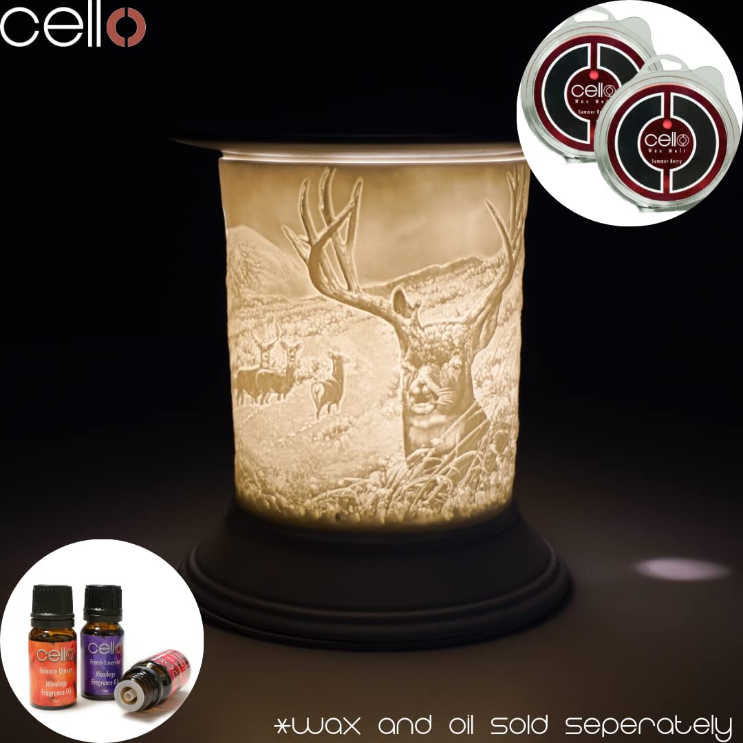Electric Wax Burner Porcelain Straight - Highland Stag