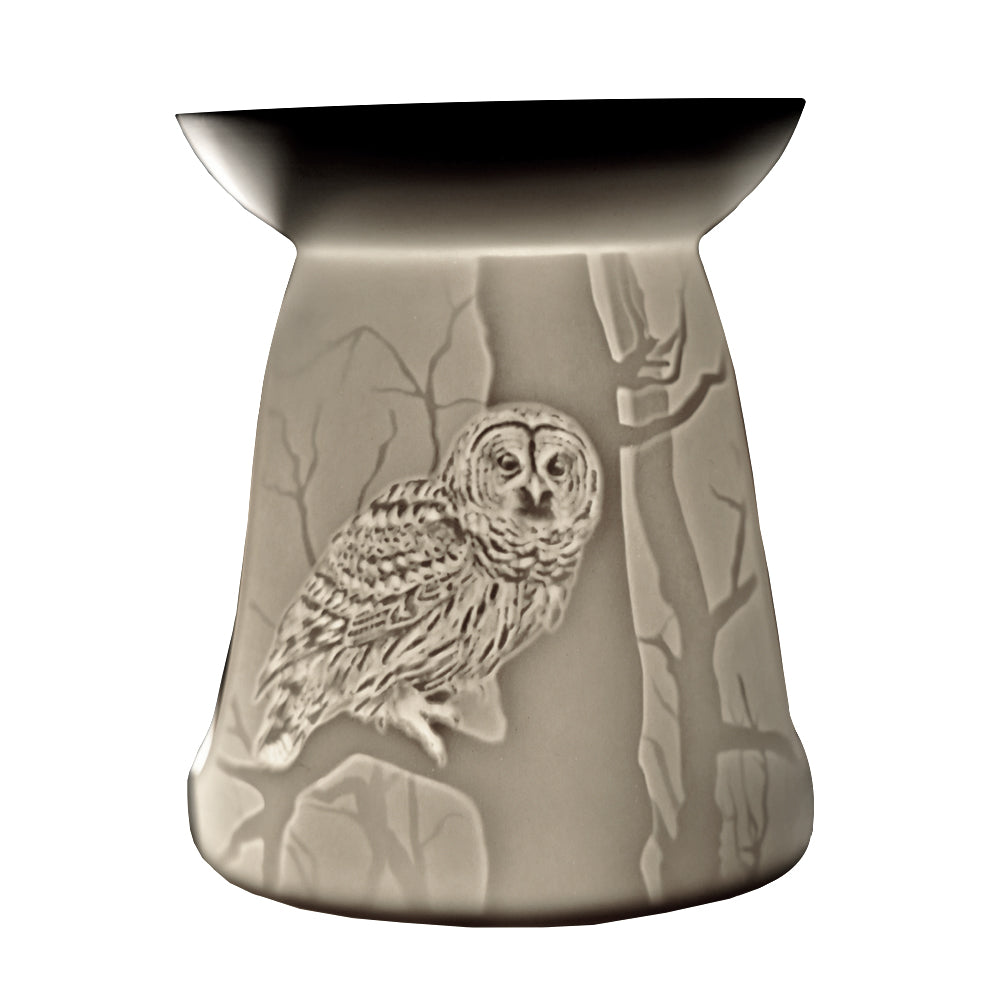 Porcelain Tealight Wax Burner - Nocturnal Owl