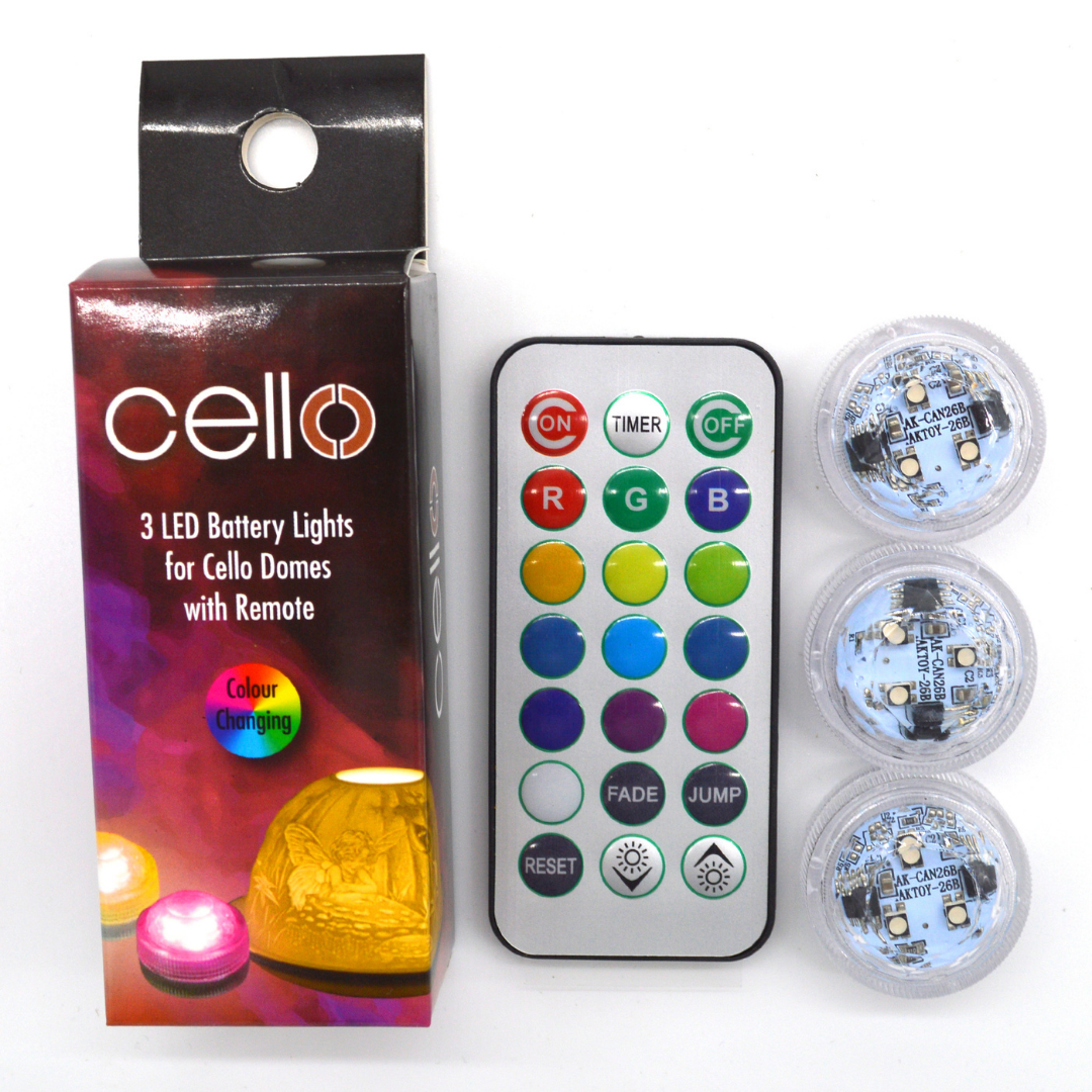 Multicoloured LED Lights With Remote - 3 Pack