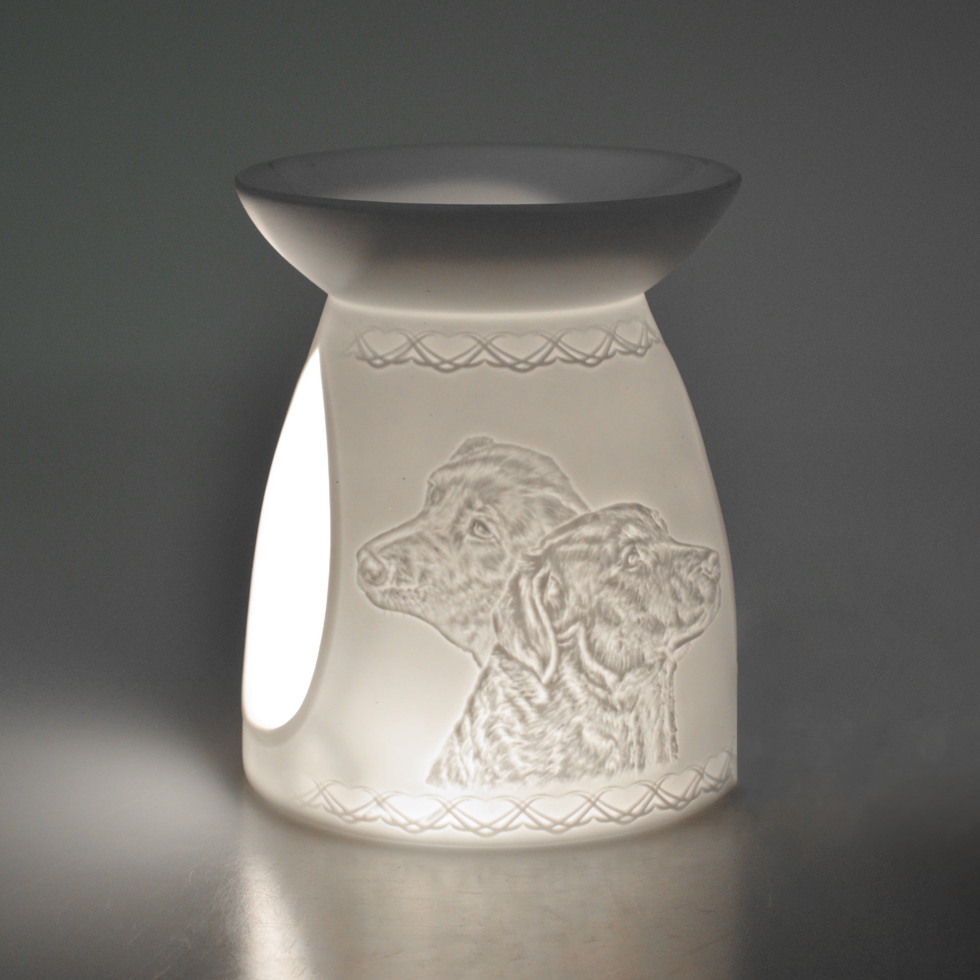Porcelain Tealight Wax Burner - Dog