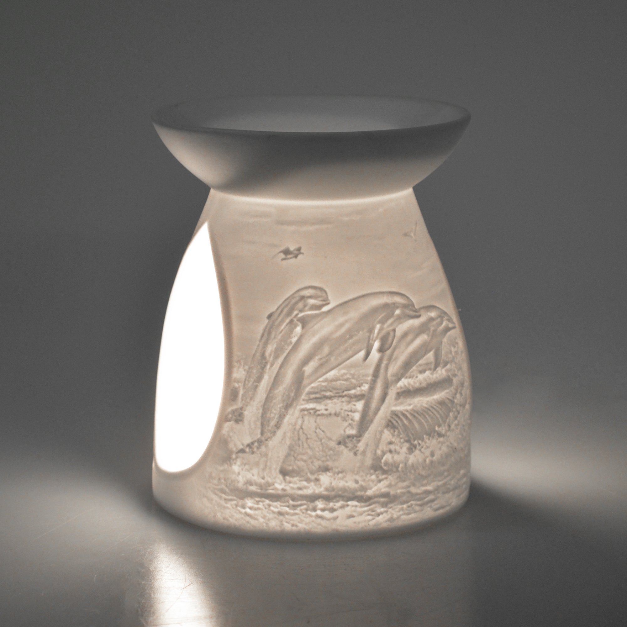 Porcelain Tealight Wax Burner - Dolphin