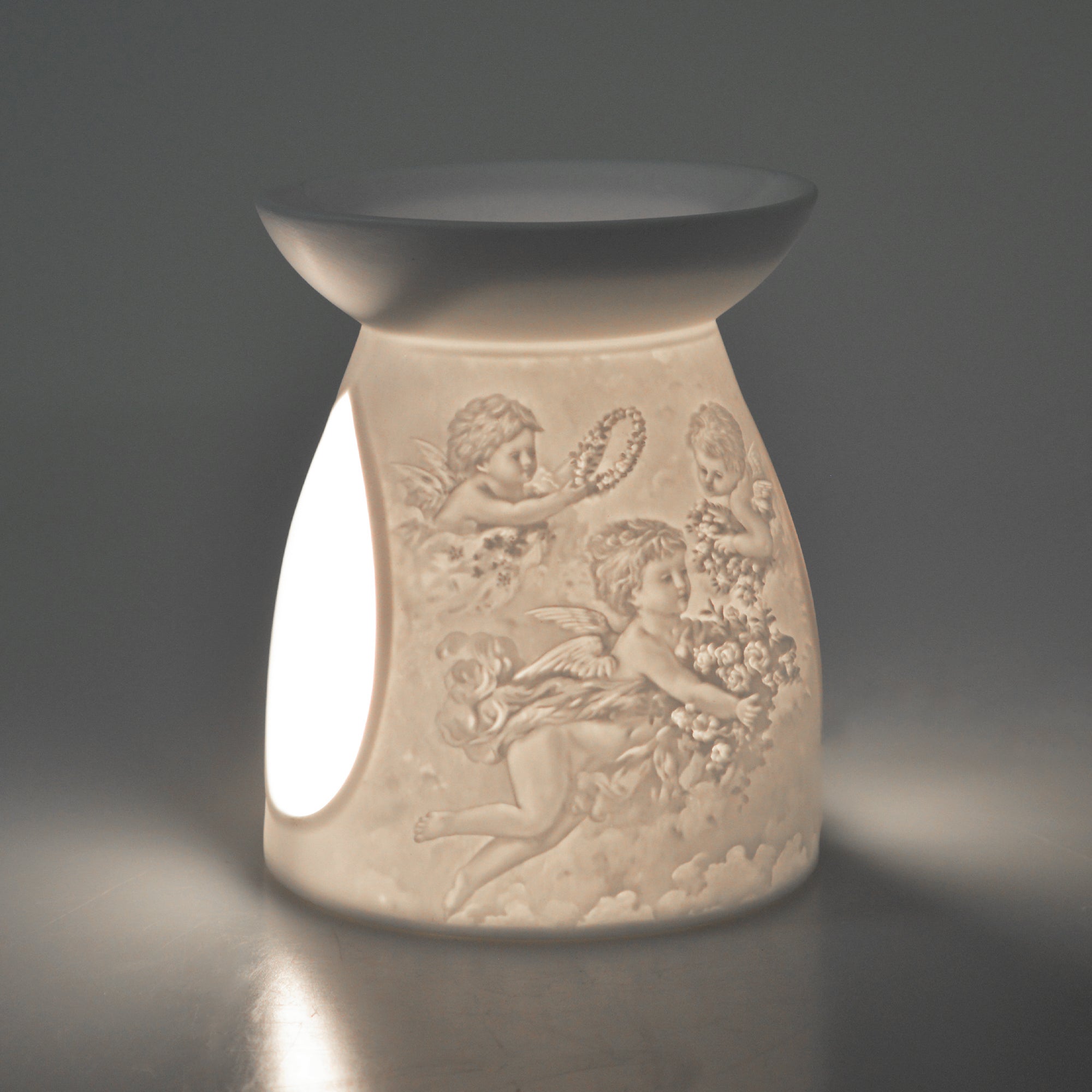 Porcelain Tealight Wax Burner - Cherub