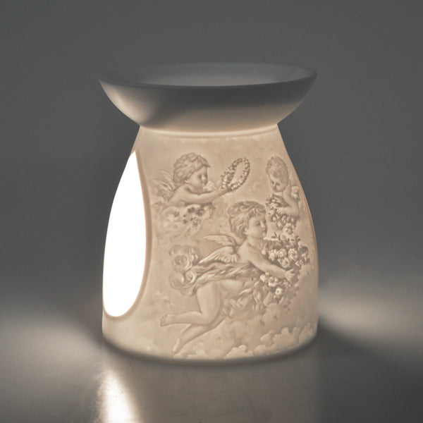 Porcelain Tealight Wax Burner - Cherub