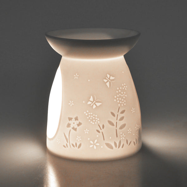 Porcelain Tealight Wax Burner - Flower