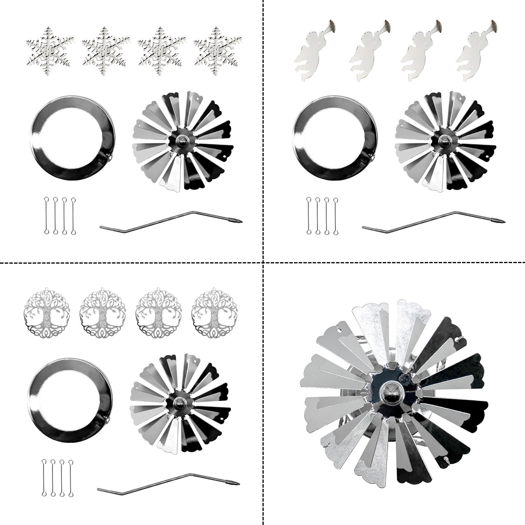 Cello Convection Gemstone Rotating Candle with Spinners - Set of 3