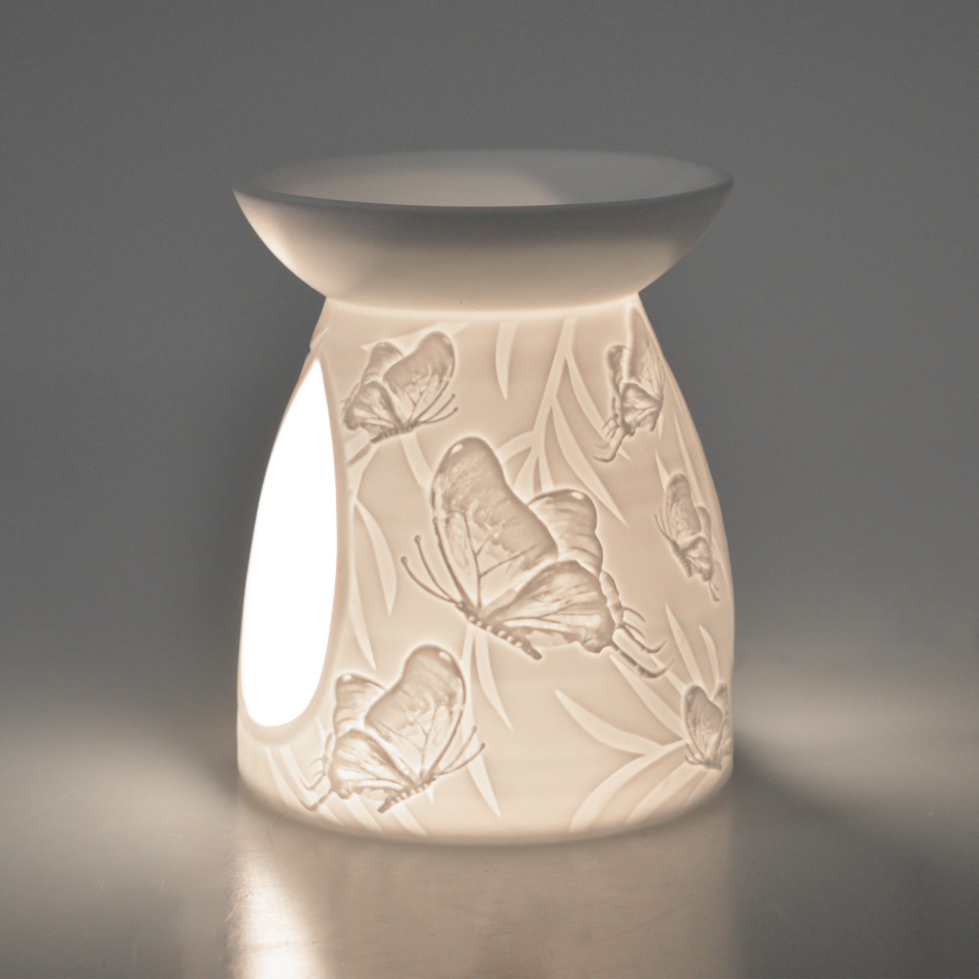 Porcelain Tealight Wax Burner - Butterfly