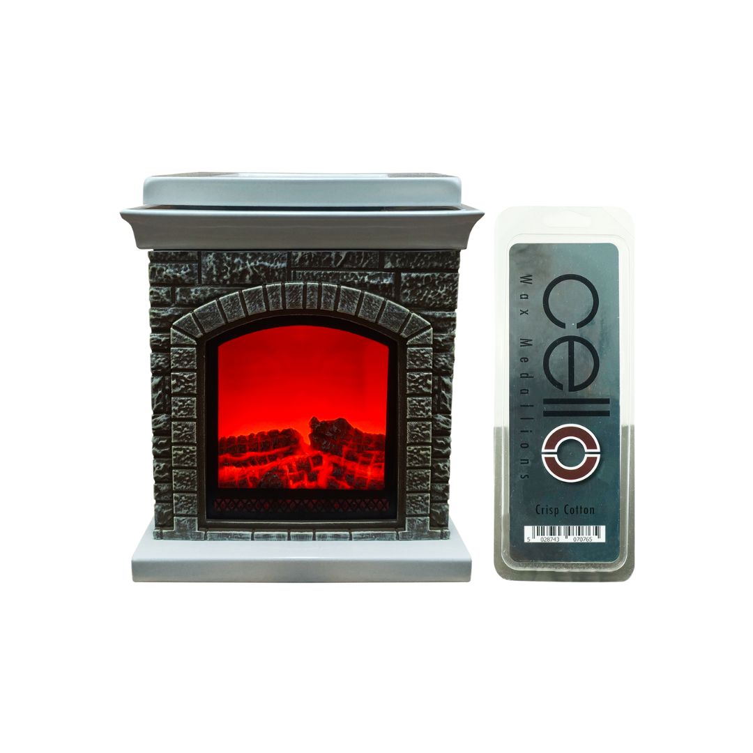 Cello Animated Fireplace With 3 Fragrance Medallions