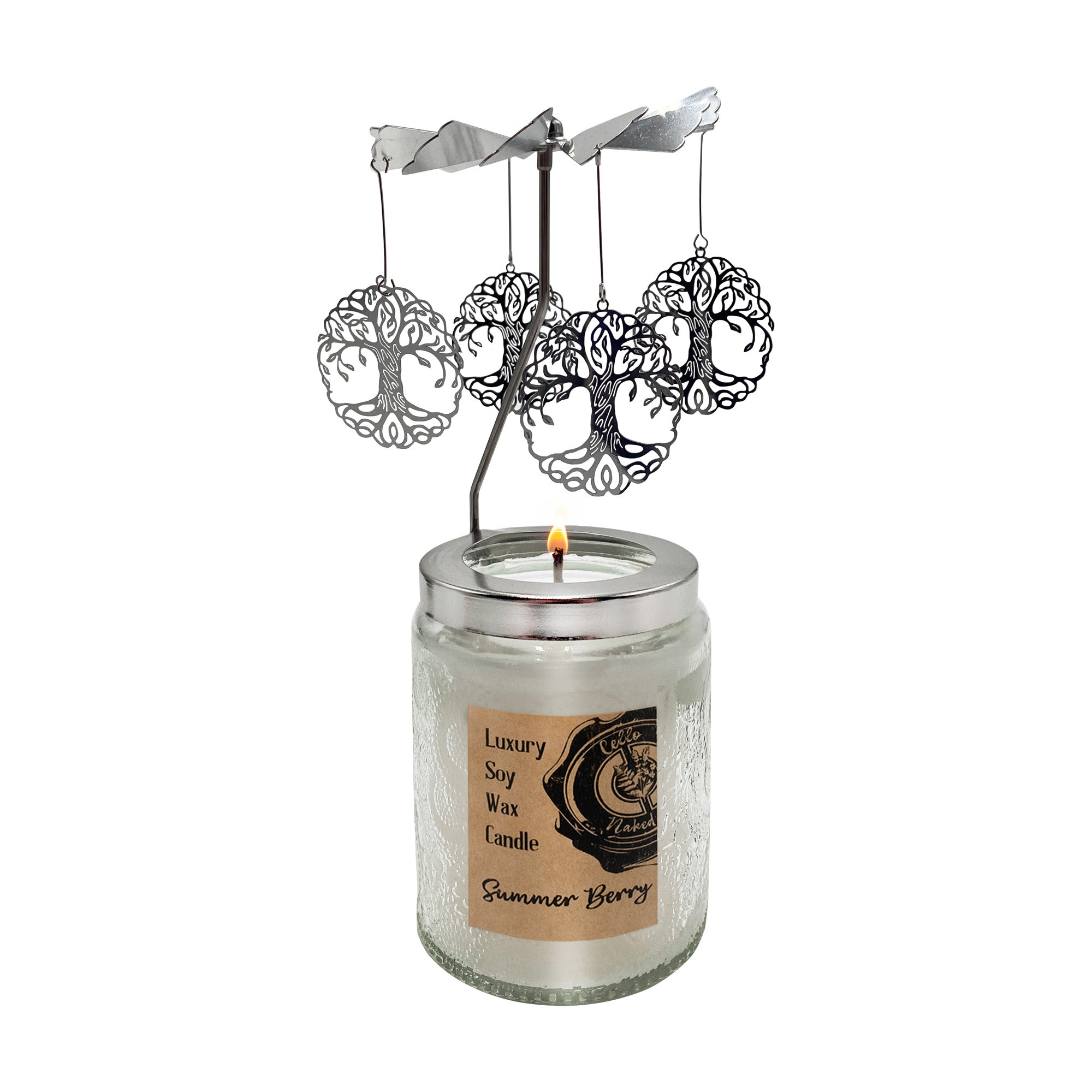 Cello Convection Spinner Candle with Refill – Summer Berries / Crisp Cotton Refill