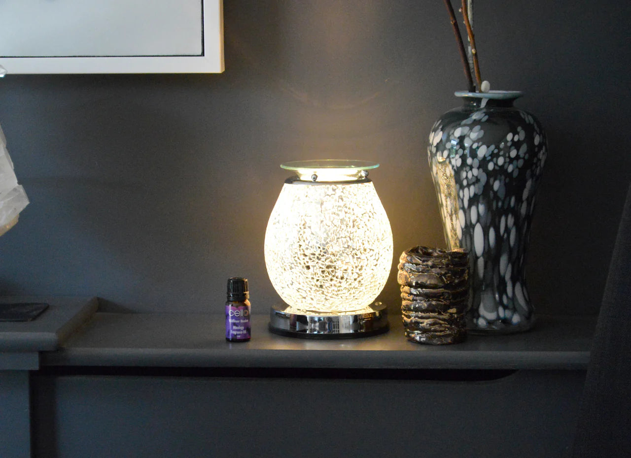 Electric Wax Burner Touch Mosaic - Silver