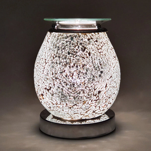 Electric Wax Burner Touch Mosaic - Silver