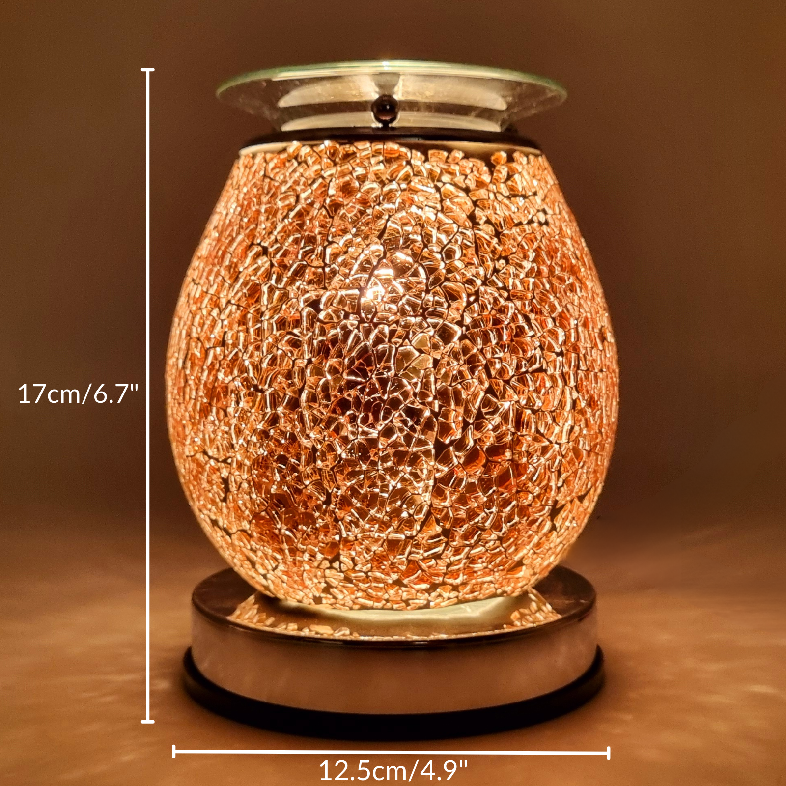 Electric Wax Burner Touch Mosaic - Rose Gold