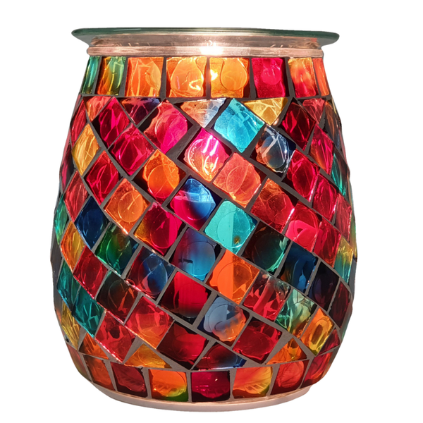 Electric Wax Burner - Mosaic Glass Rainbow