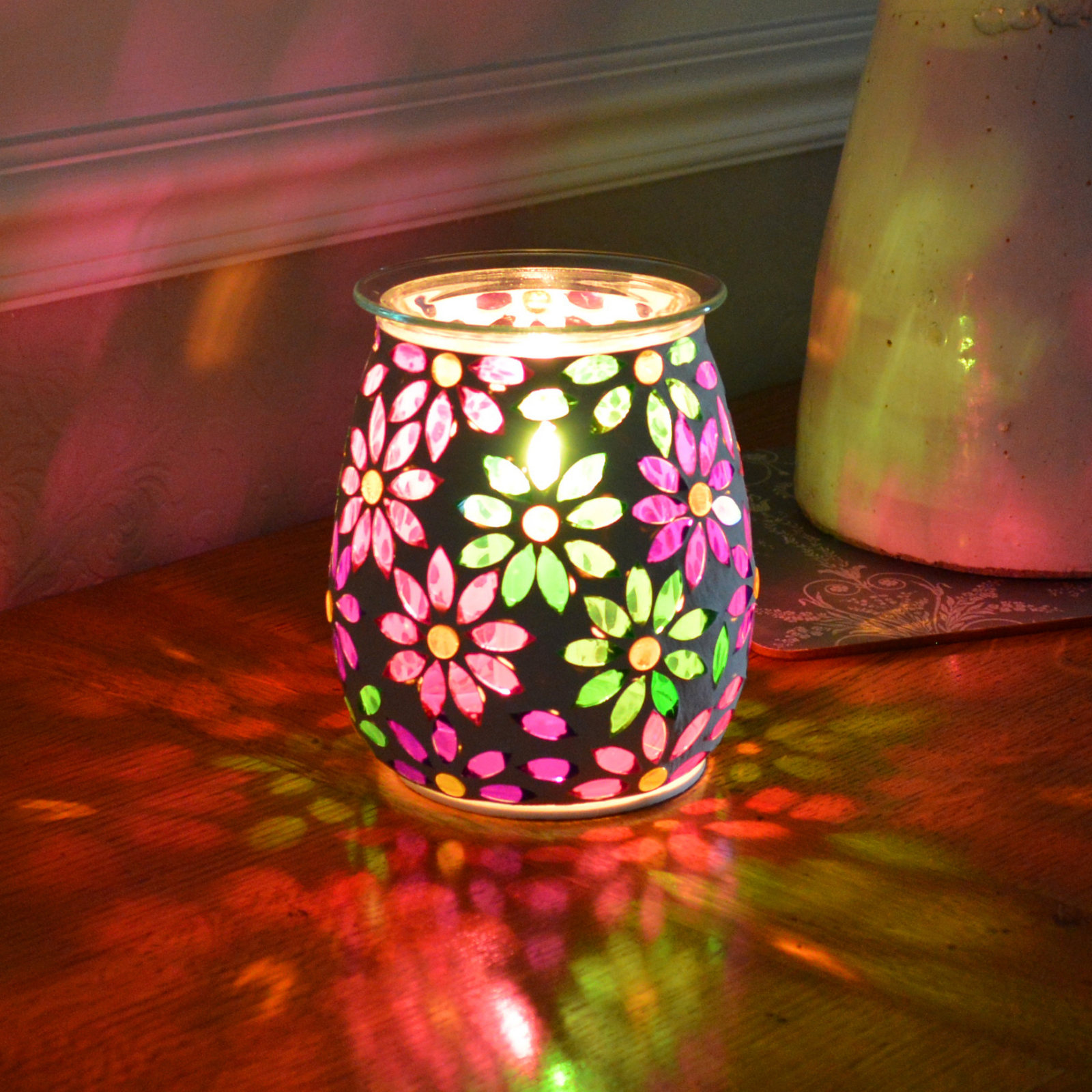 Electric Wax Burner - Mosaic Glass Pretty Petals