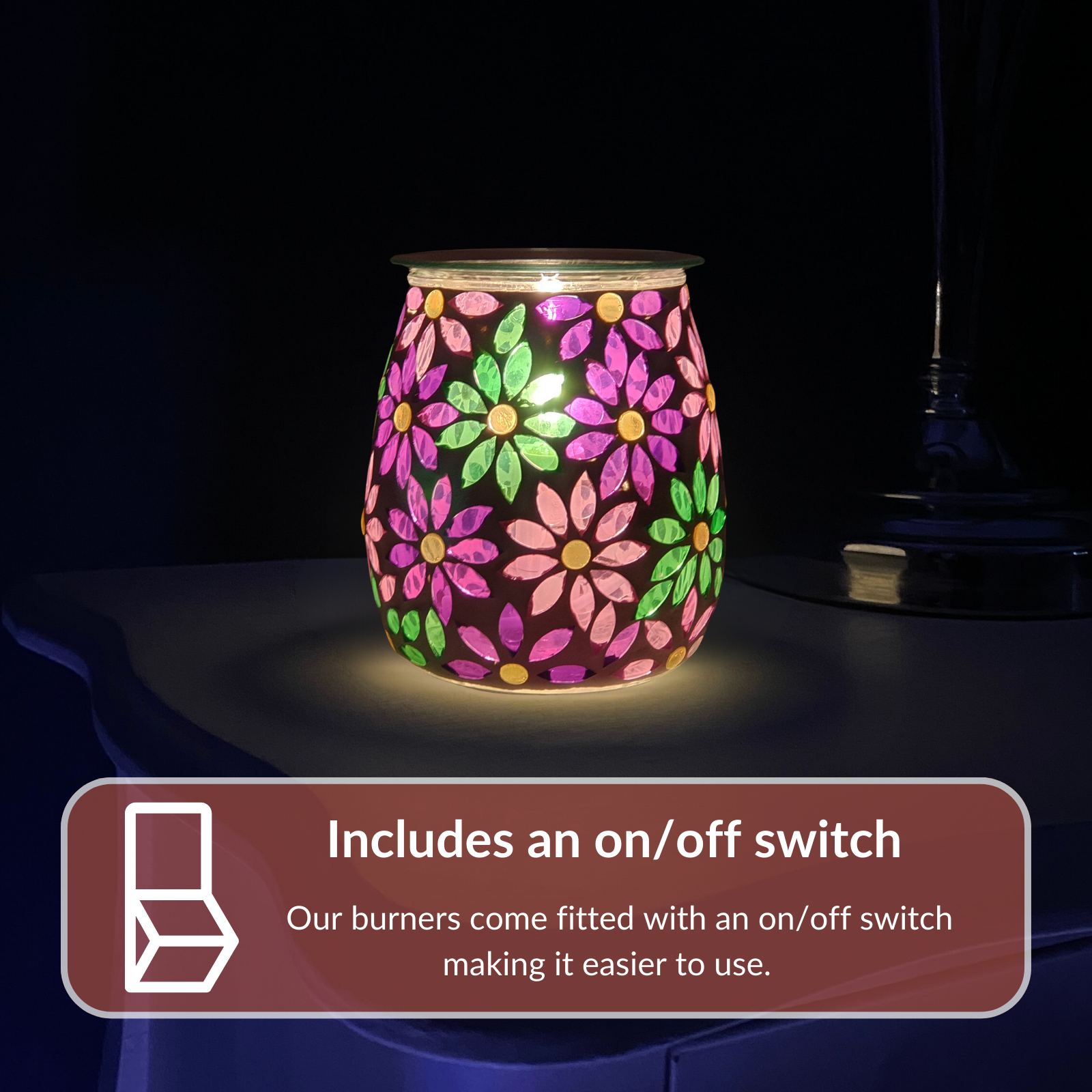 Electric Wax Burner - Mosaic Glass Pretty Petals