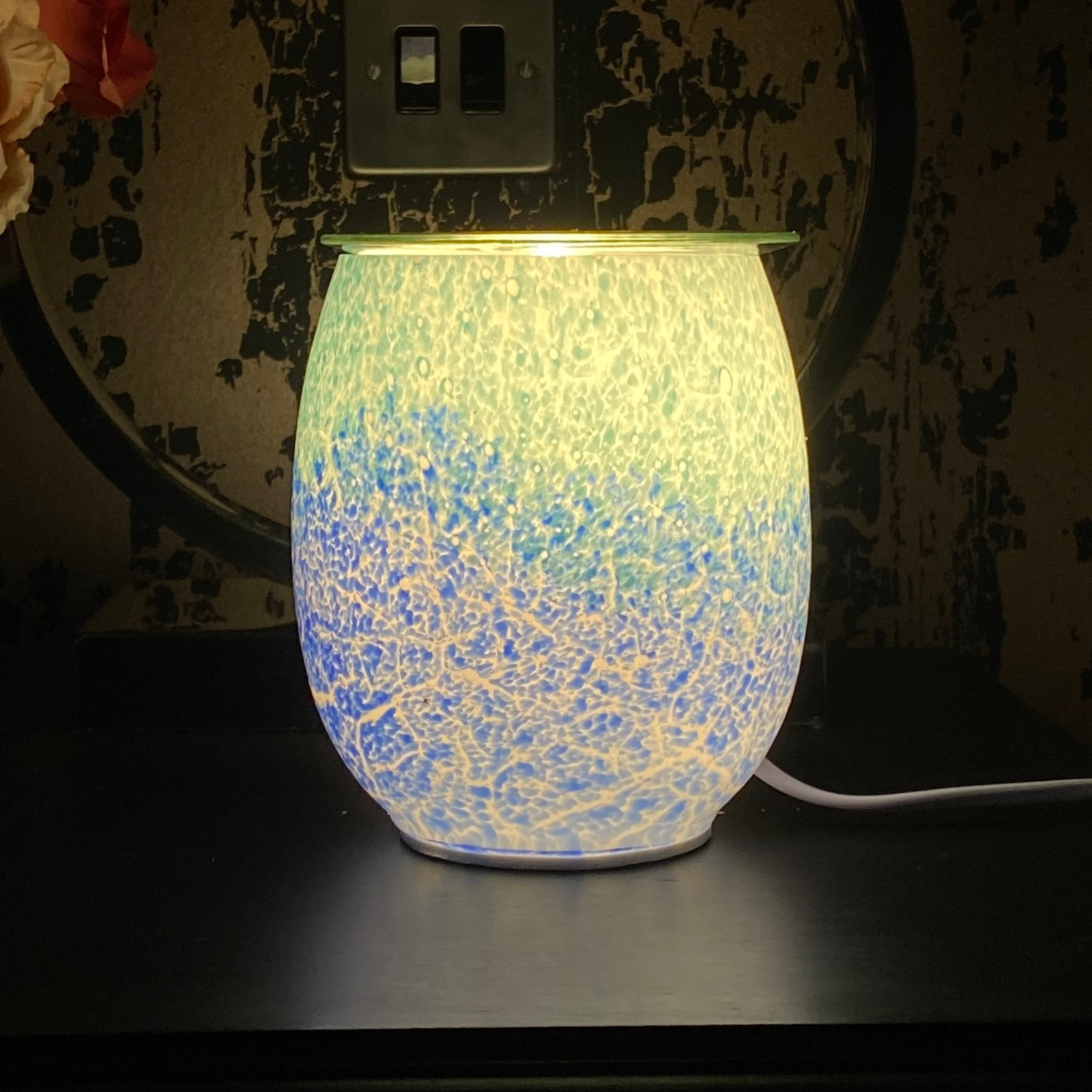 Electric Wax Burner - Art Glass Calming Waves