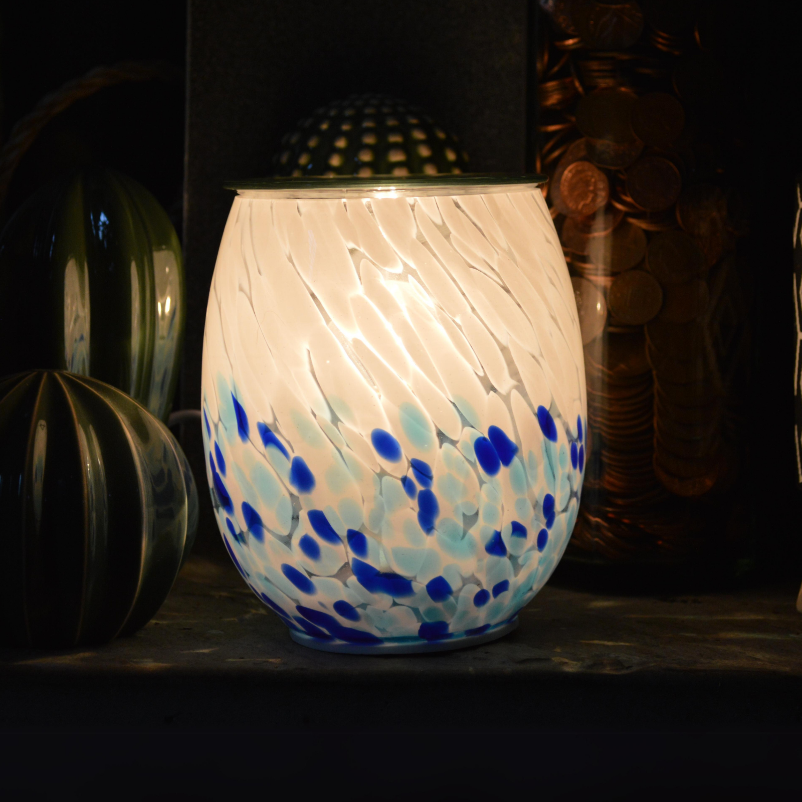 Electric Wax Burner - Art Glass Crashing Waves