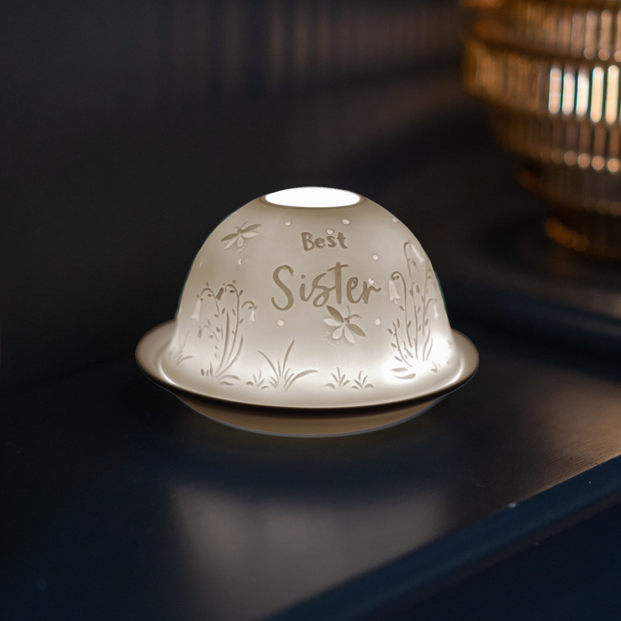 Porcelain Tealight Dome - Best Sister