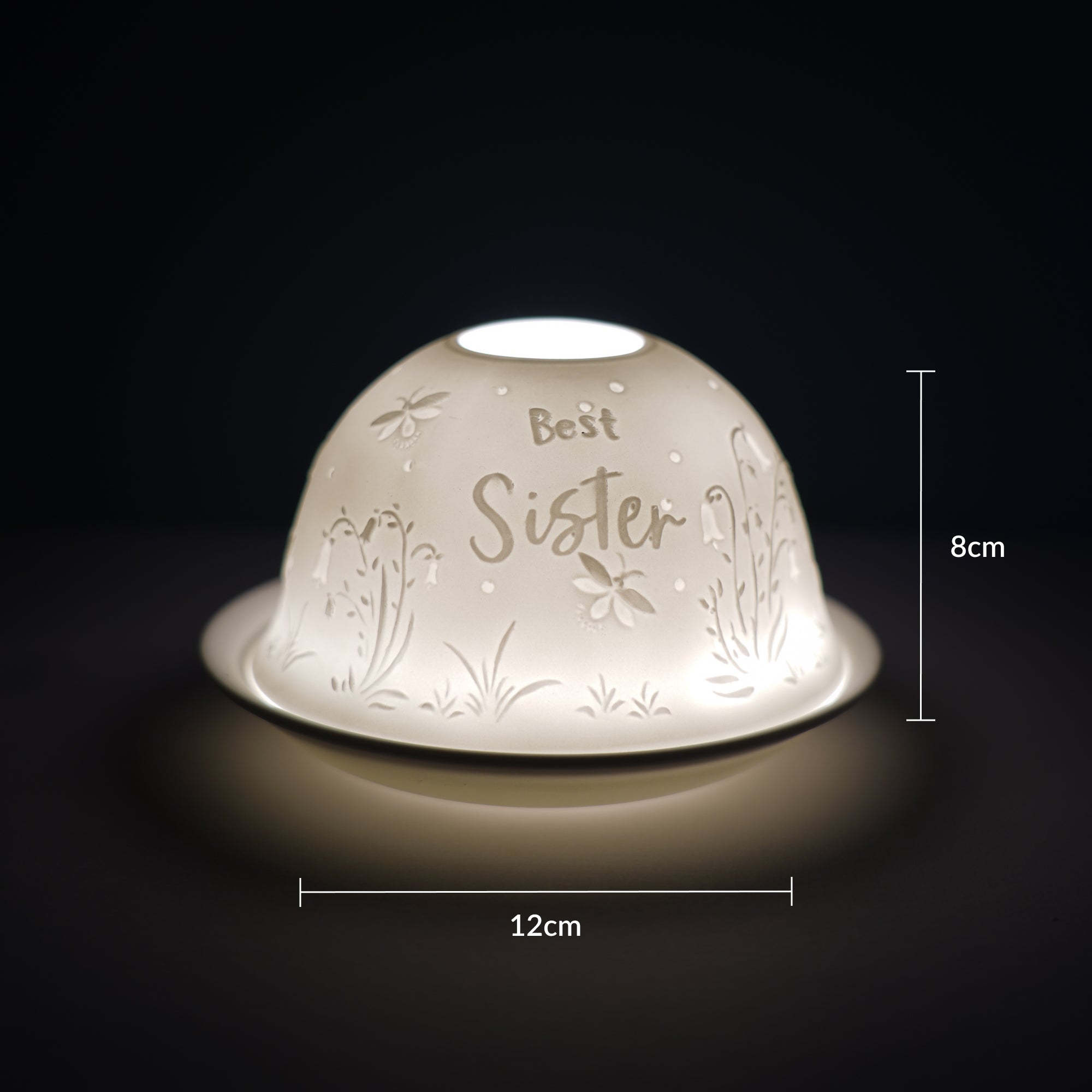 Porcelain Tealight Dome - Best Sister