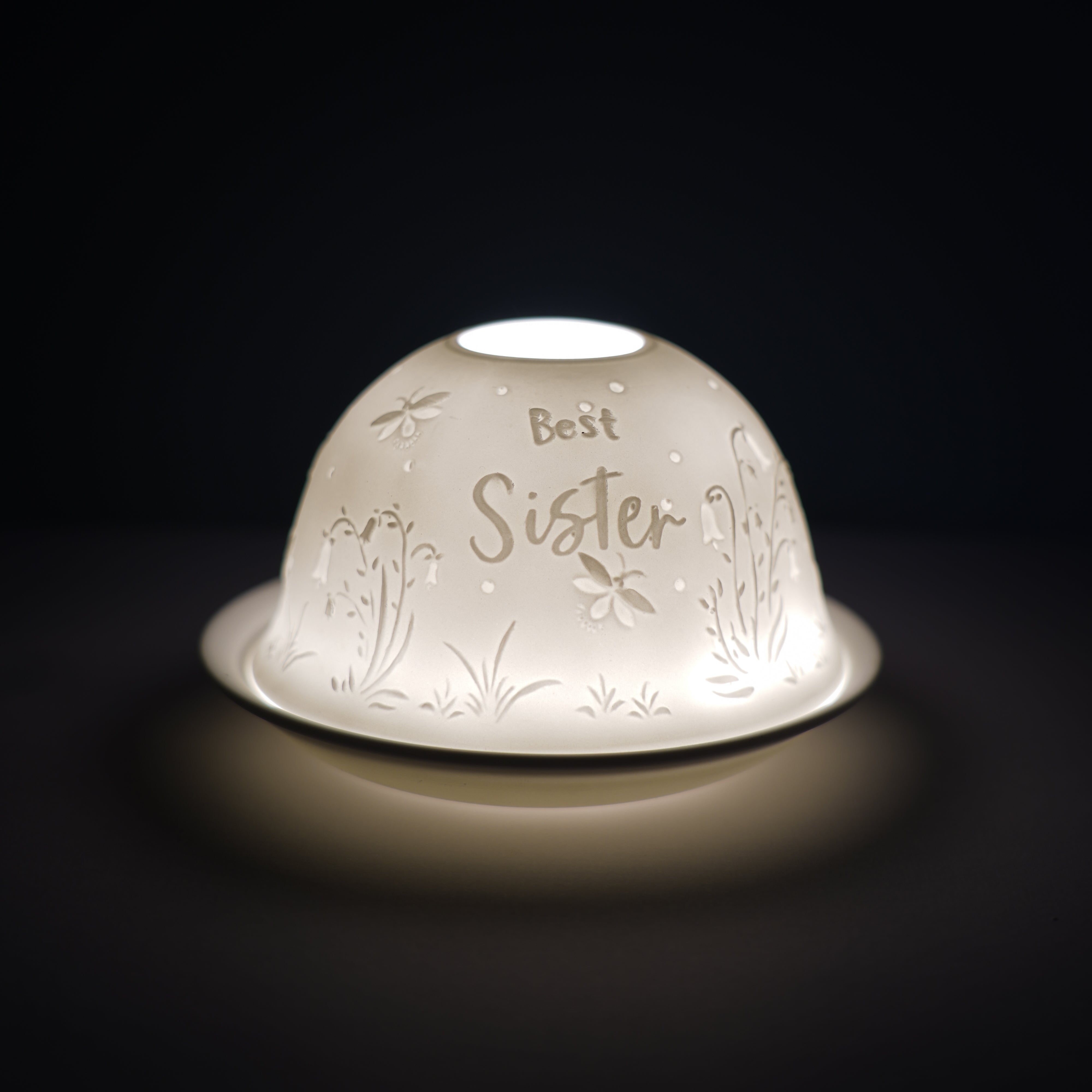 Porcelain Tealight Dome - Best Sister