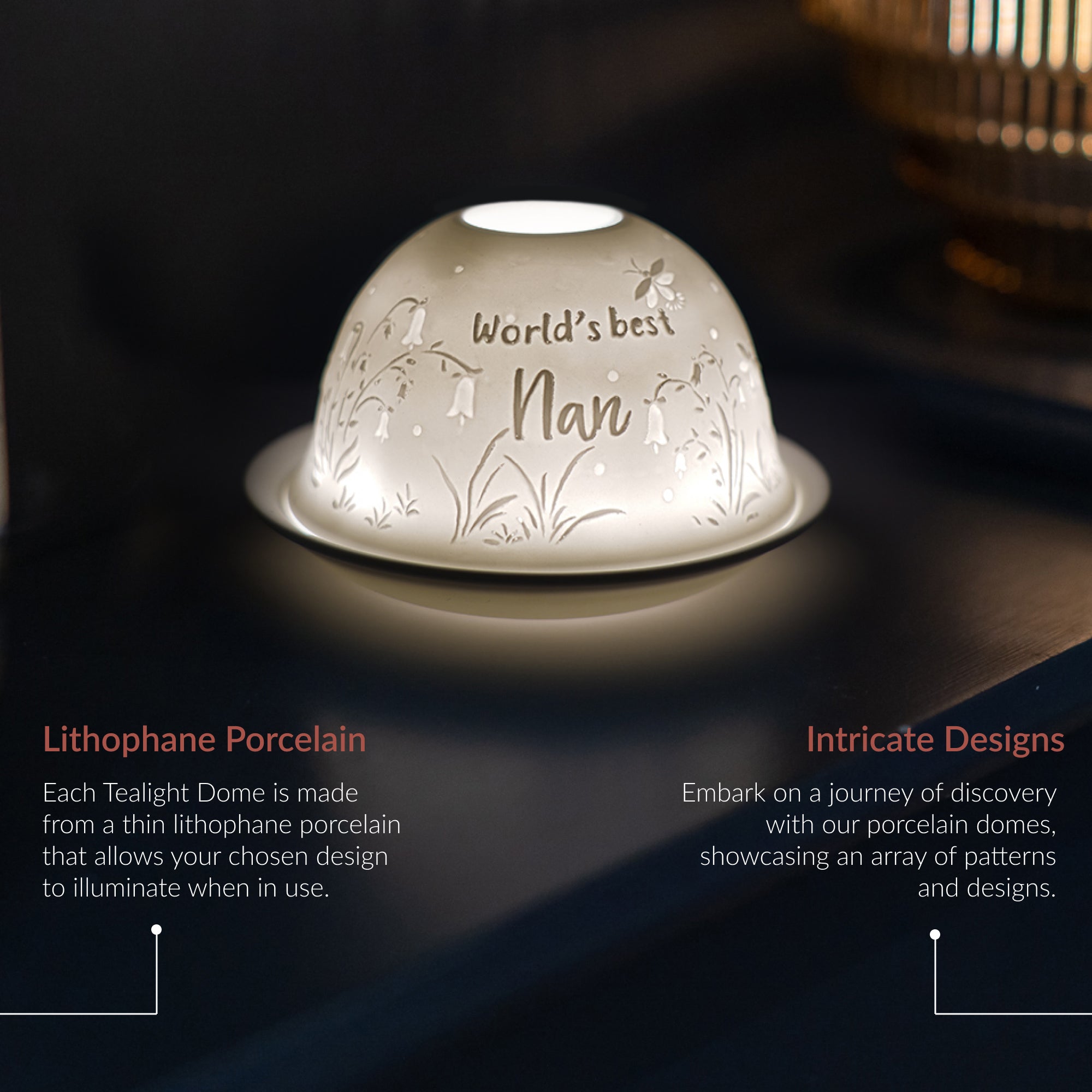 Porcelain Tealight Dome - World's Best Nan
