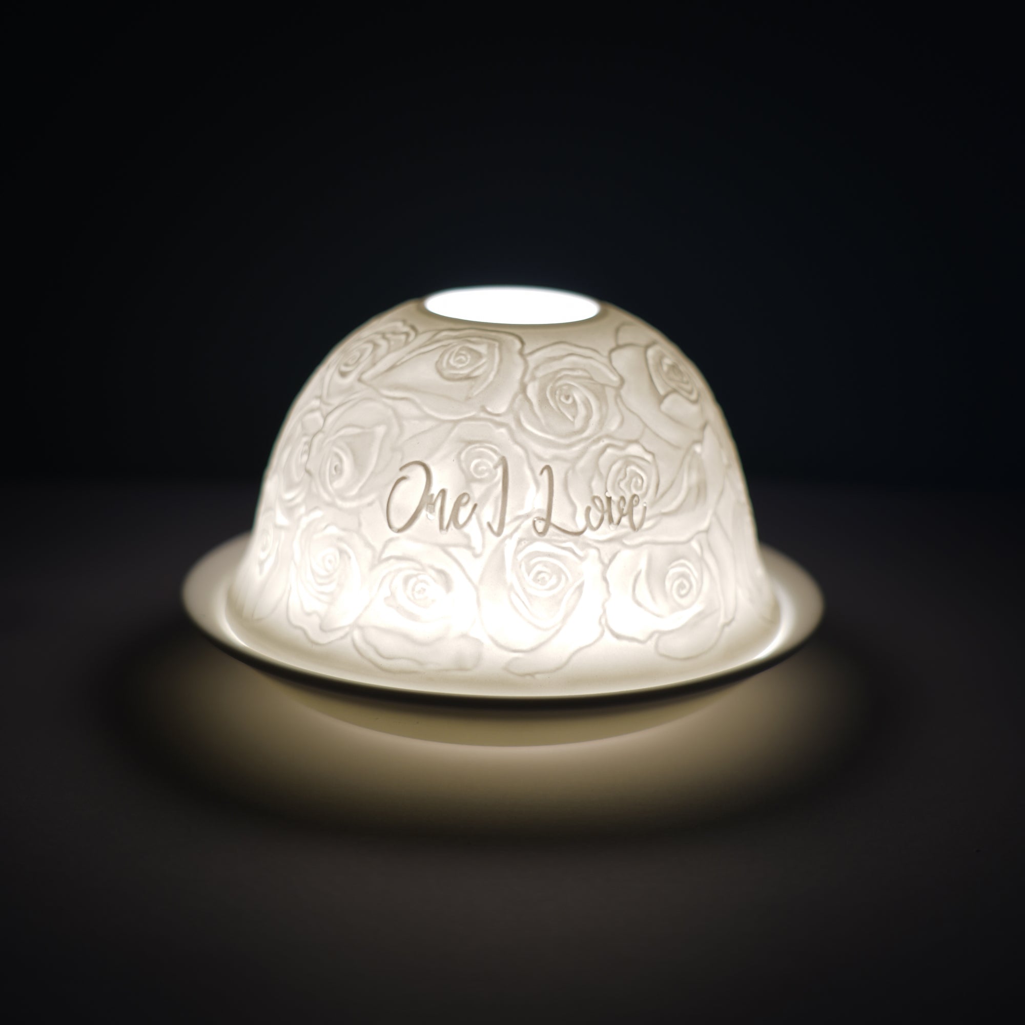 Porcelain Tealight Dome - 'One I Love'