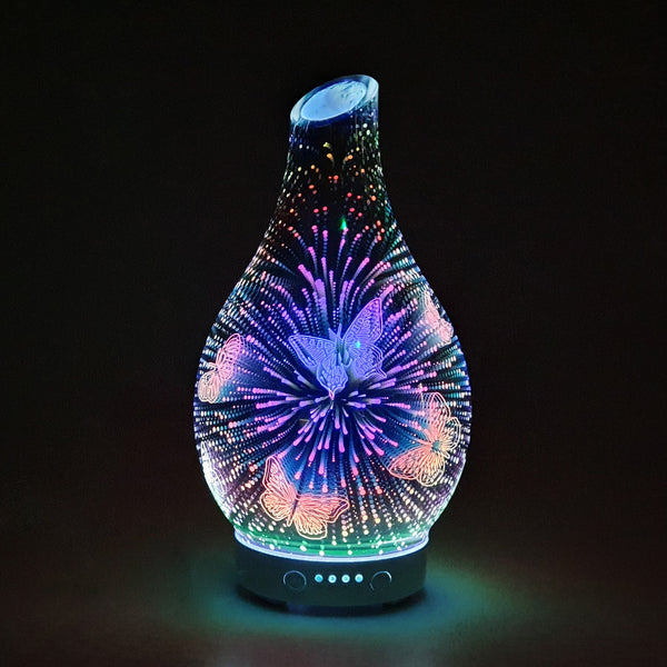 Ultrasonic Diffuser Art Glass - Butterfly 3D