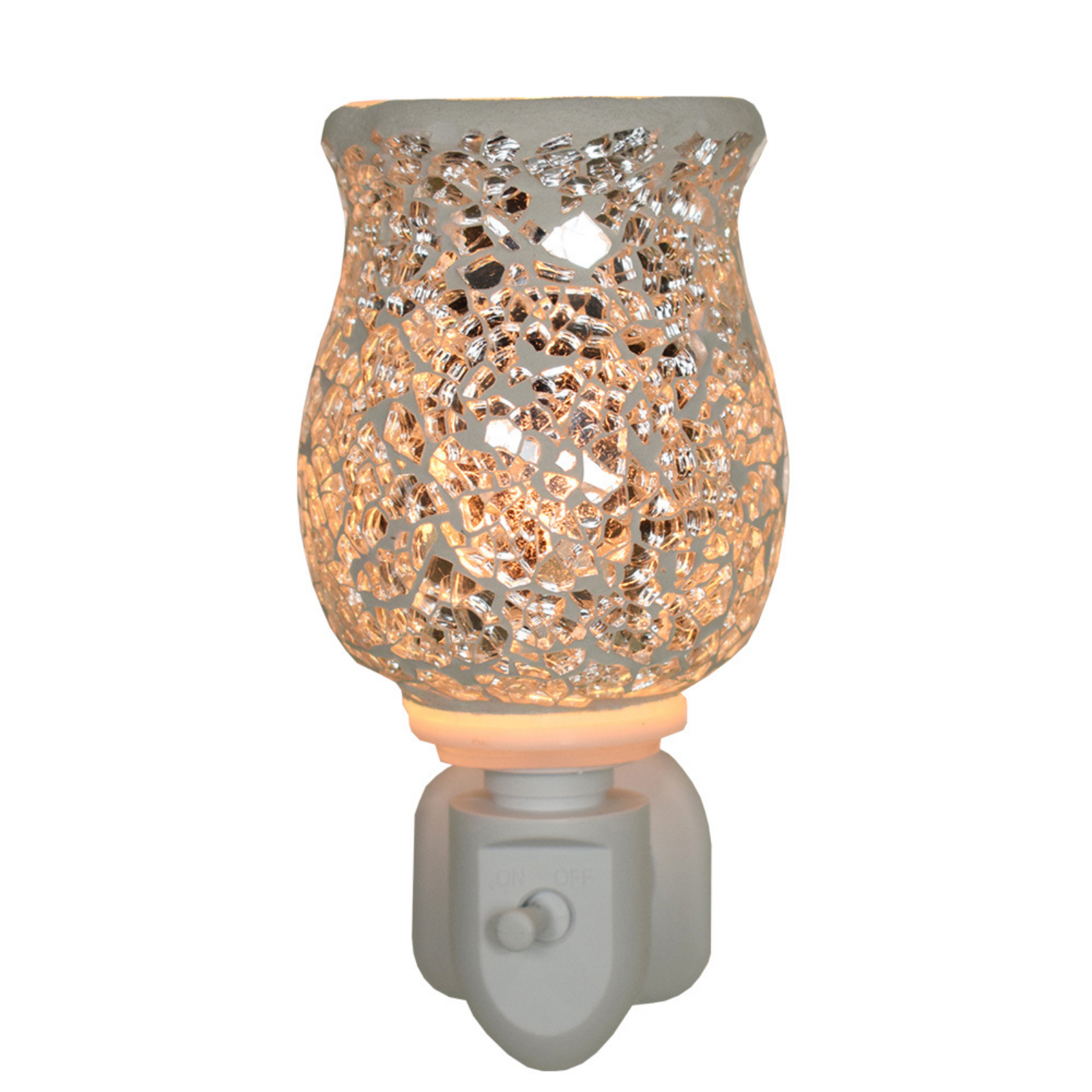 Mosaic Plug In Electric Wax Burner - Shining Silver