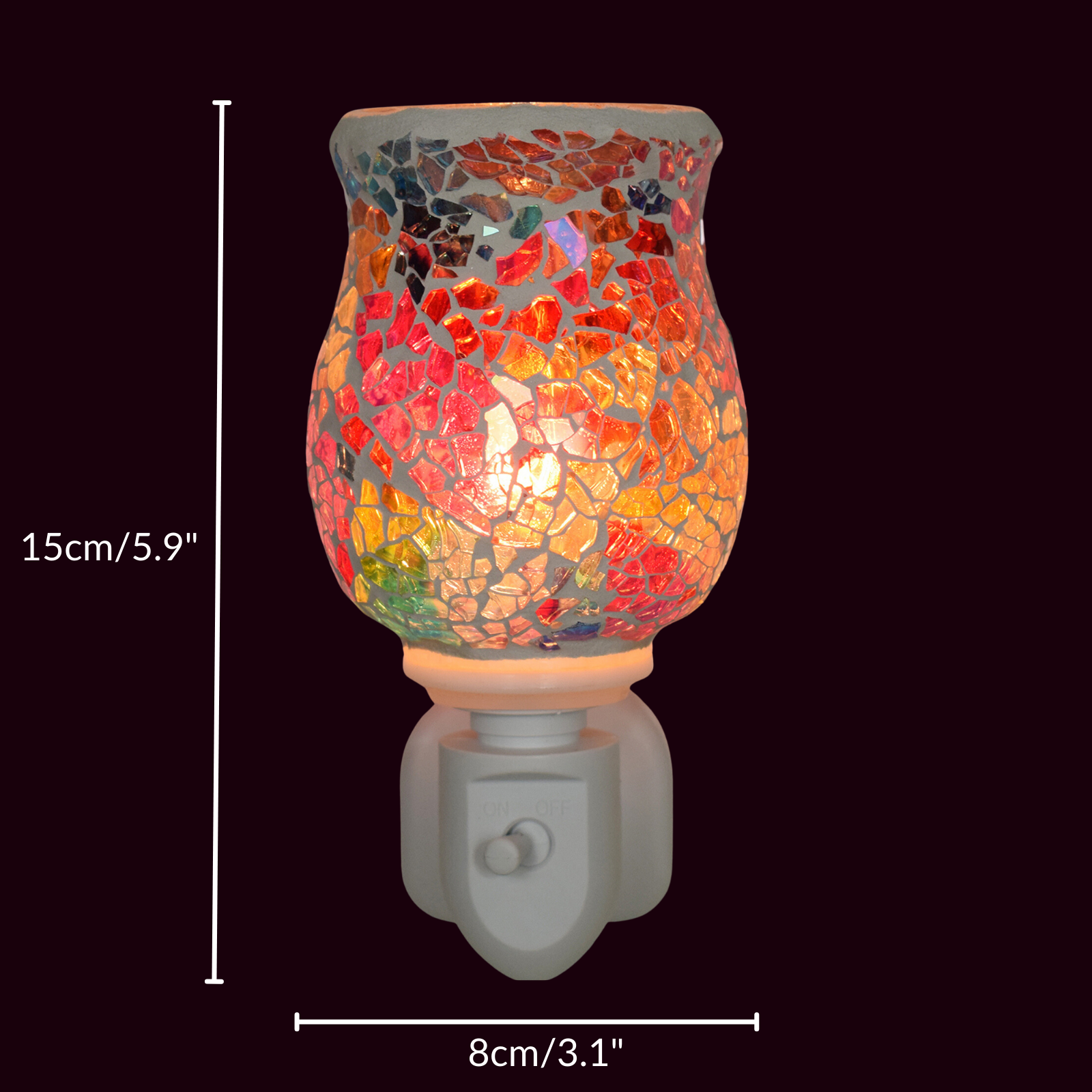 Mosaic Plug In Electric Wax Burner - Glistening Glass