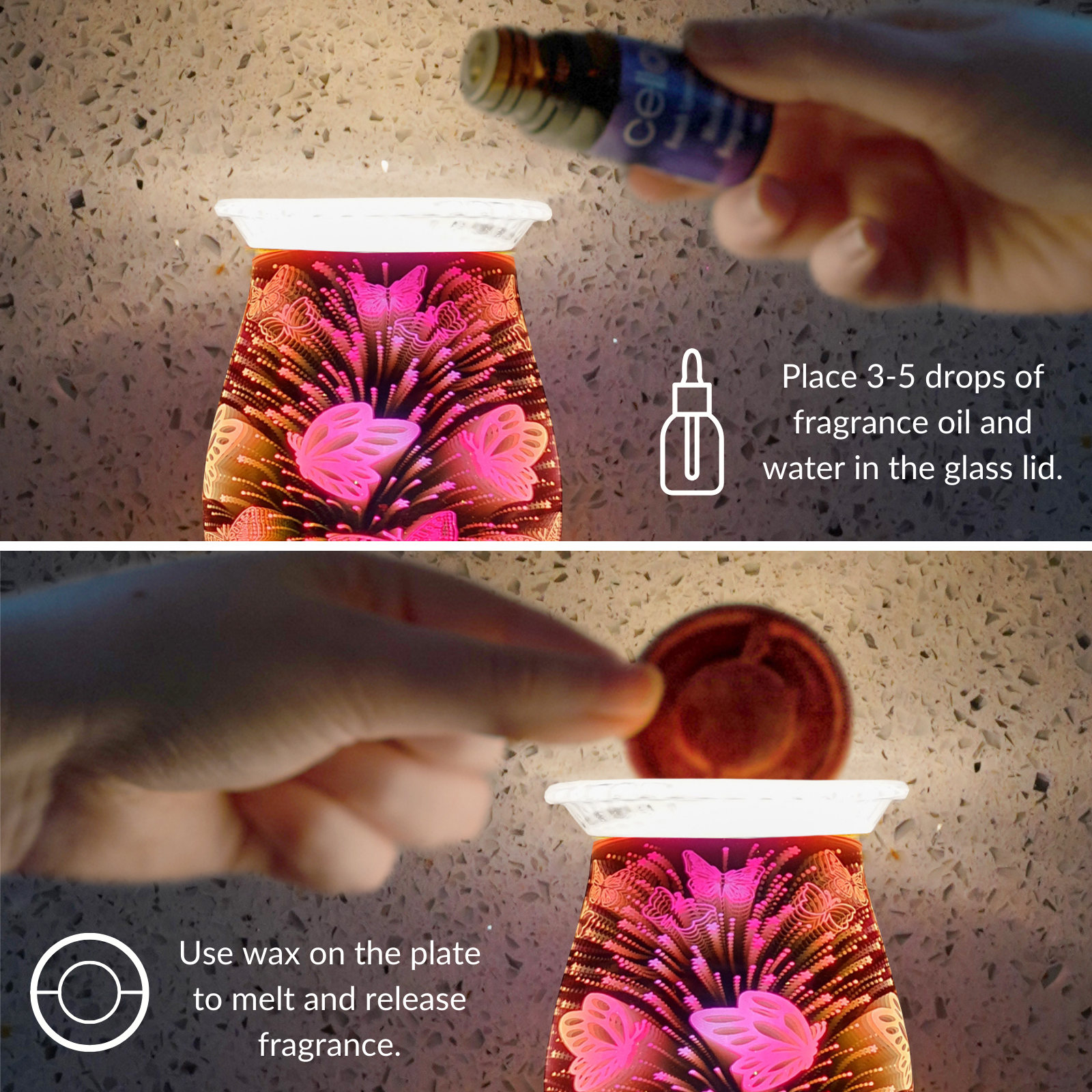 3D Plug In Electric Wax Burner - Butterfly