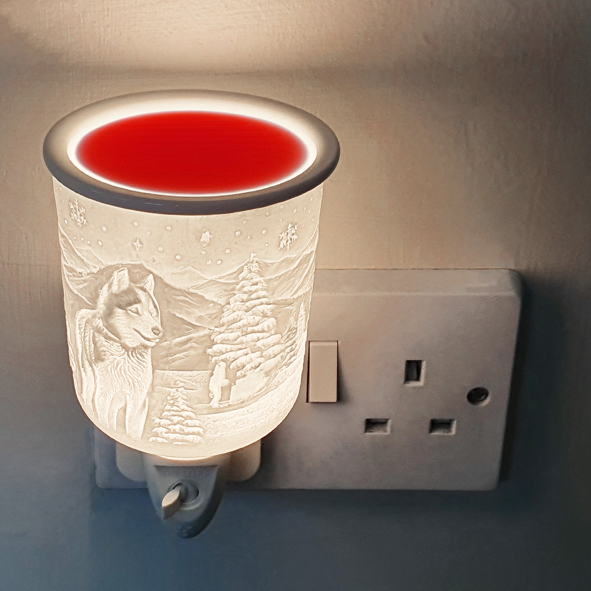 Porcelain Plug In Electric Wax Burner - Dog