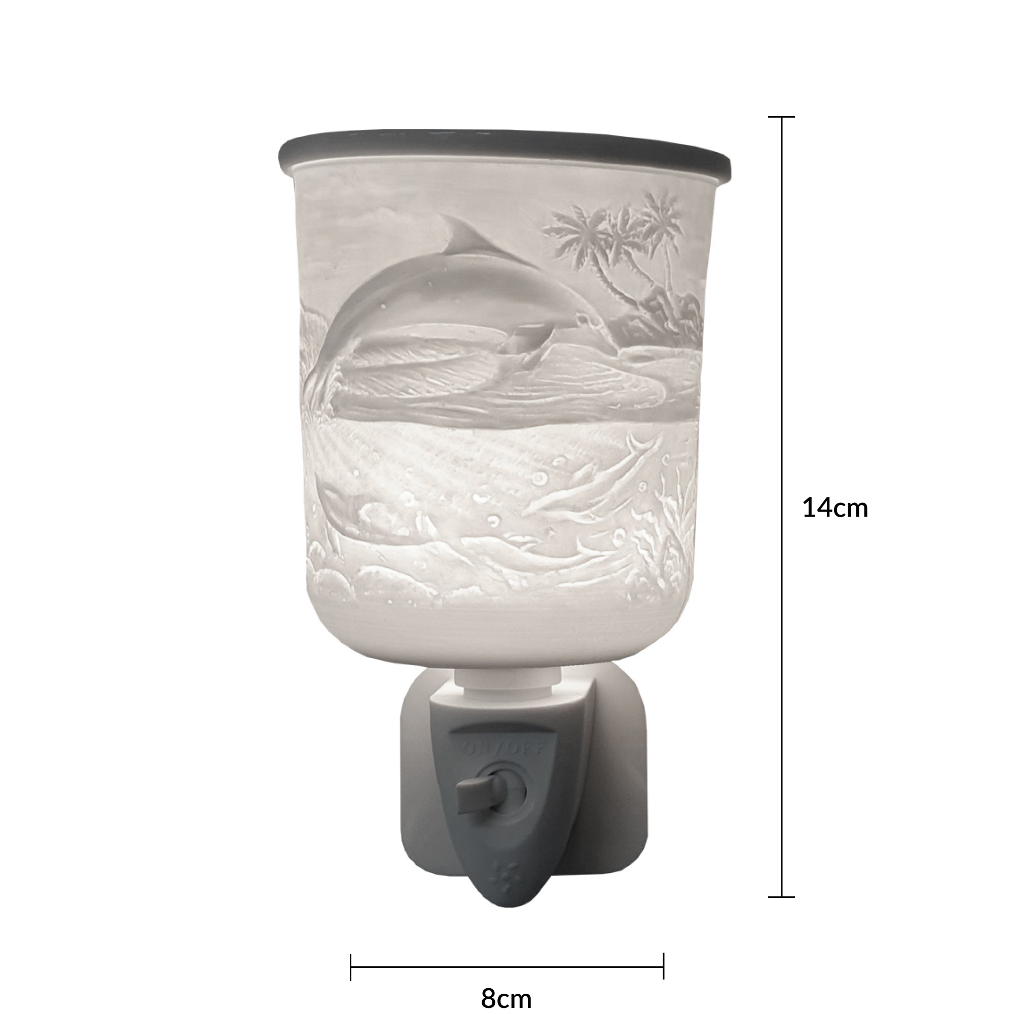 Porcelain Plug In Electric Wax Burner - Dolphin