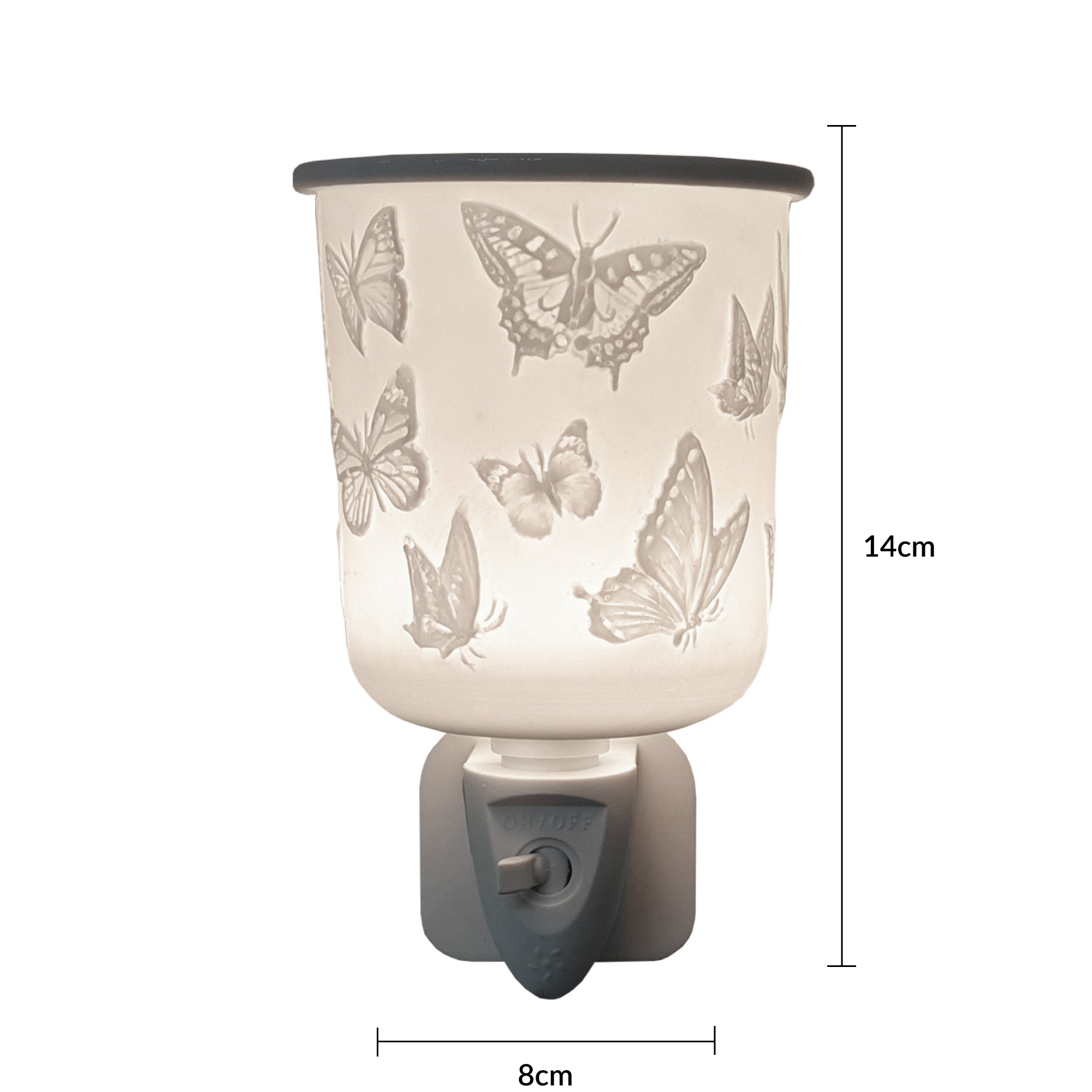 Porcelain Plug In Electric Wax Burner - Butterfly