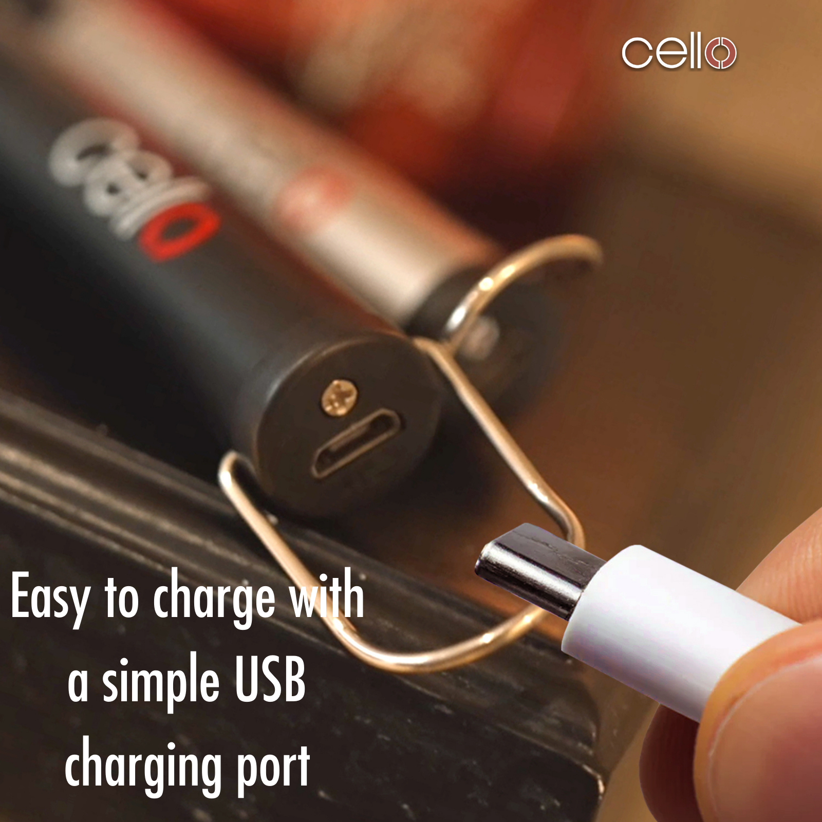 Cello Set of 2 Rechargeable Electronic Flexible Lighter Black
