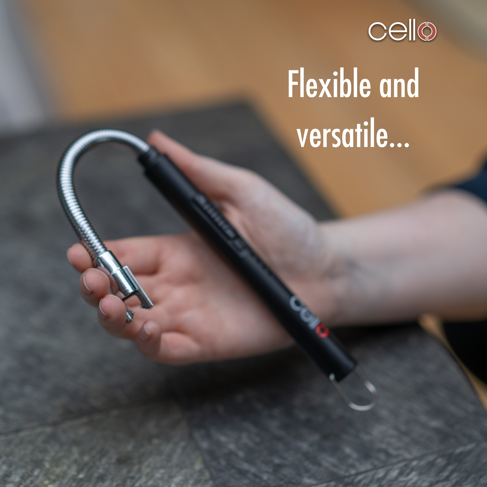Cello Set of 2 Rechargeable Electronic Flexible Lighter Black