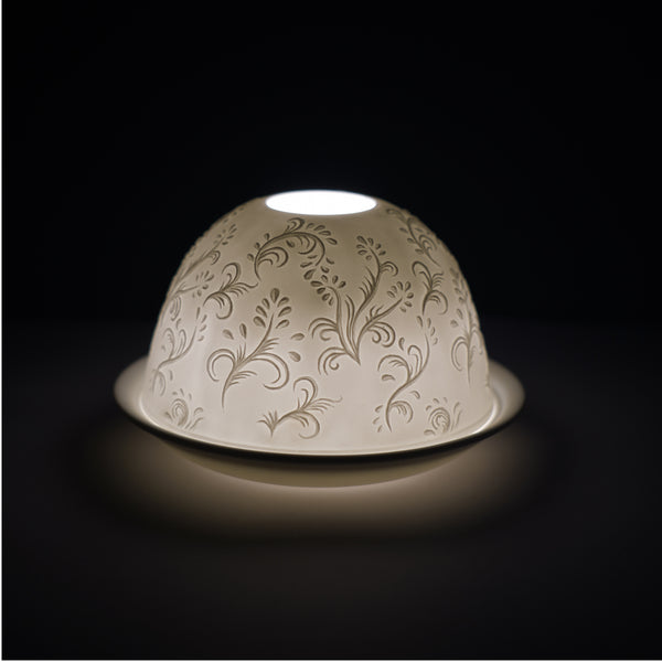 Porcelain Tealight Dome - Patterned Design