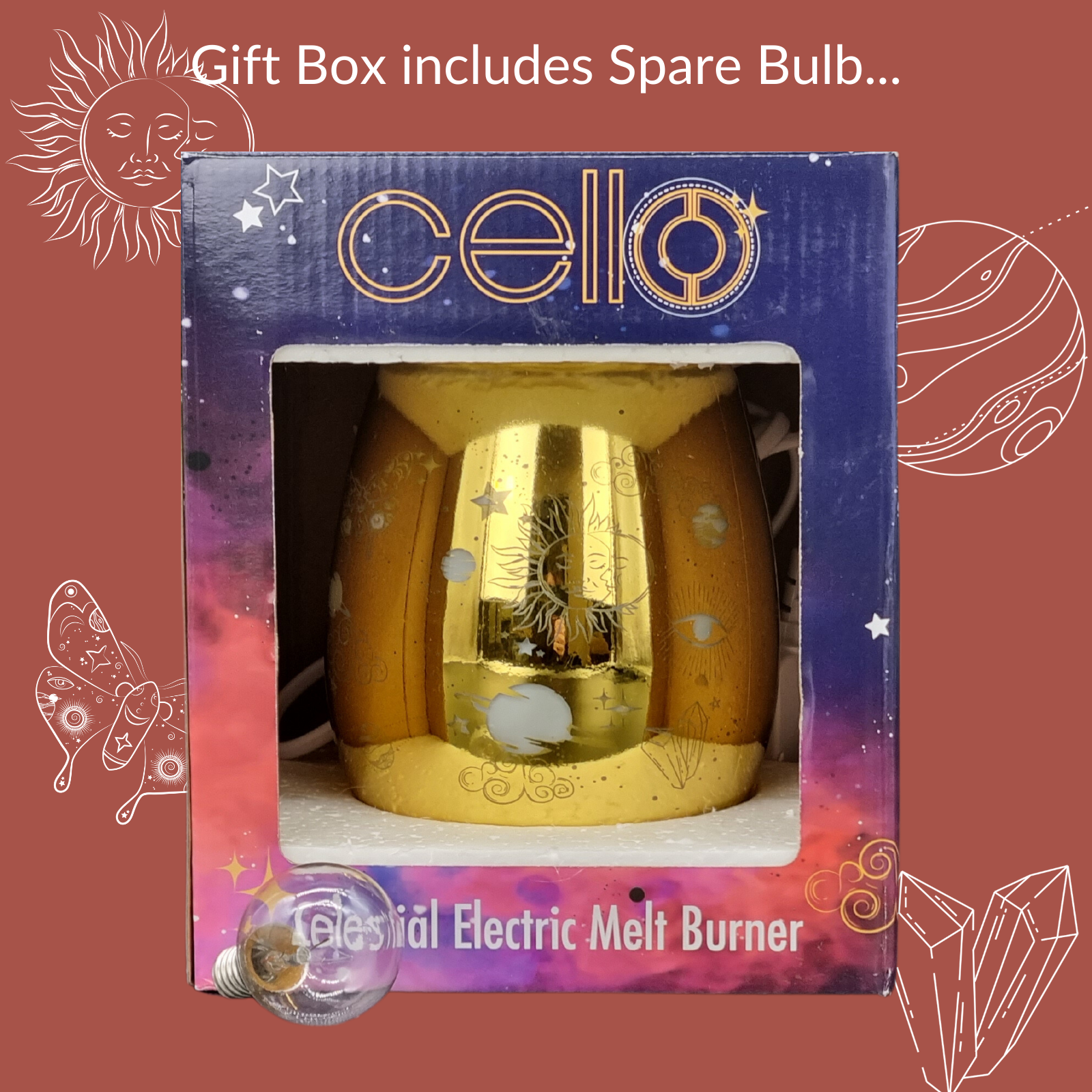 Celestial Electric Wax Burner - Gold