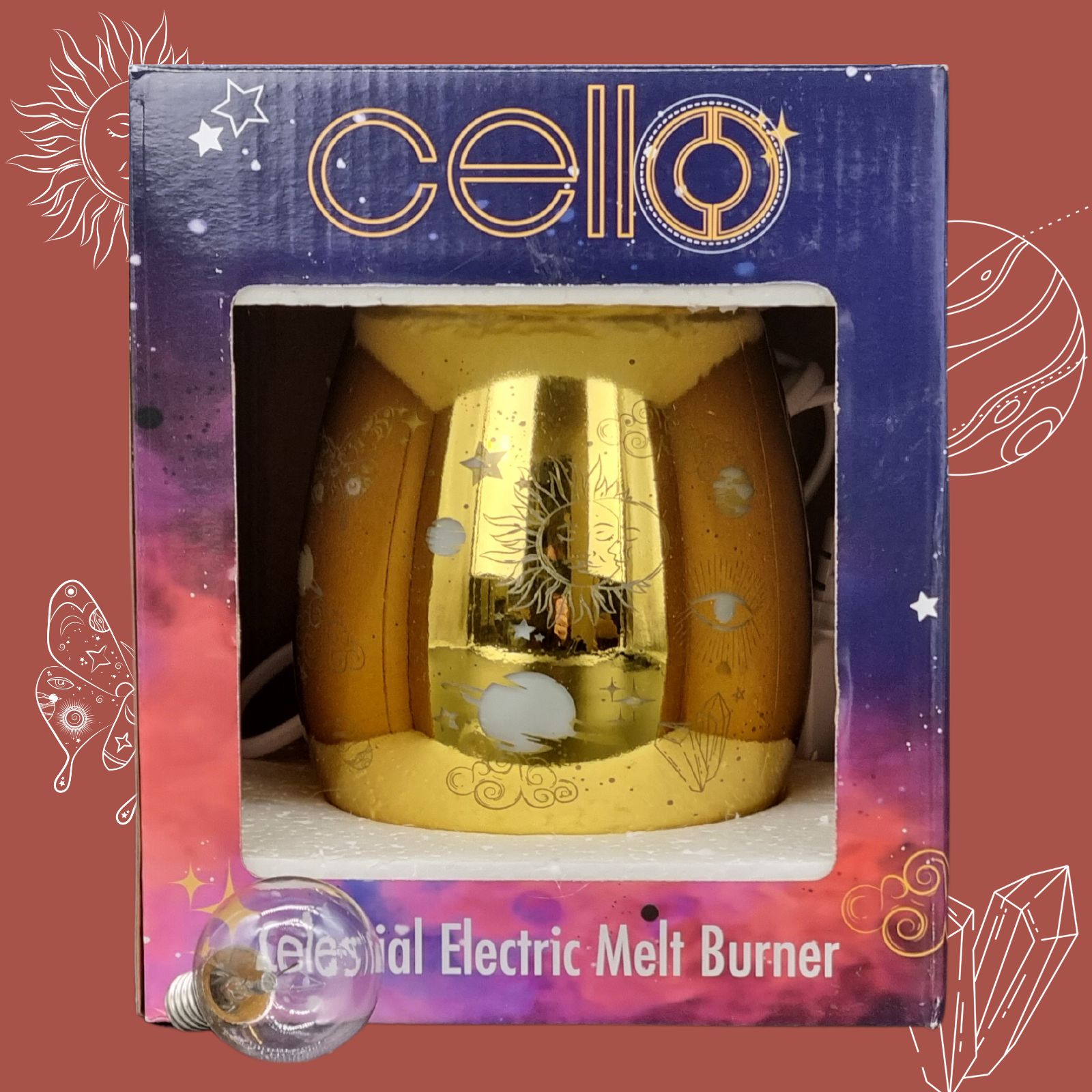 Celestial Electric Wax Burner - Gold