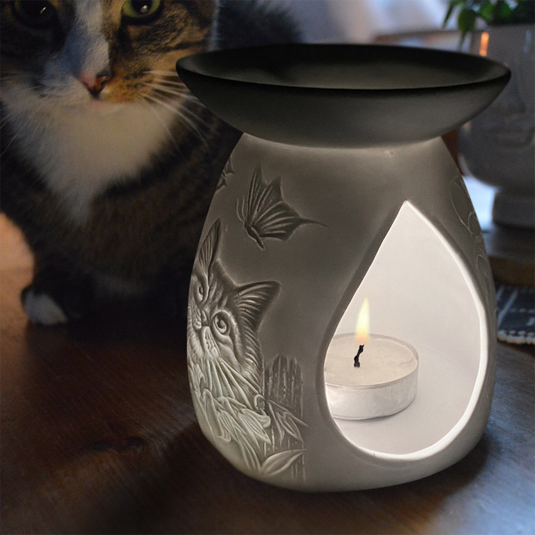 Porcelain Tealight Burner - Cat